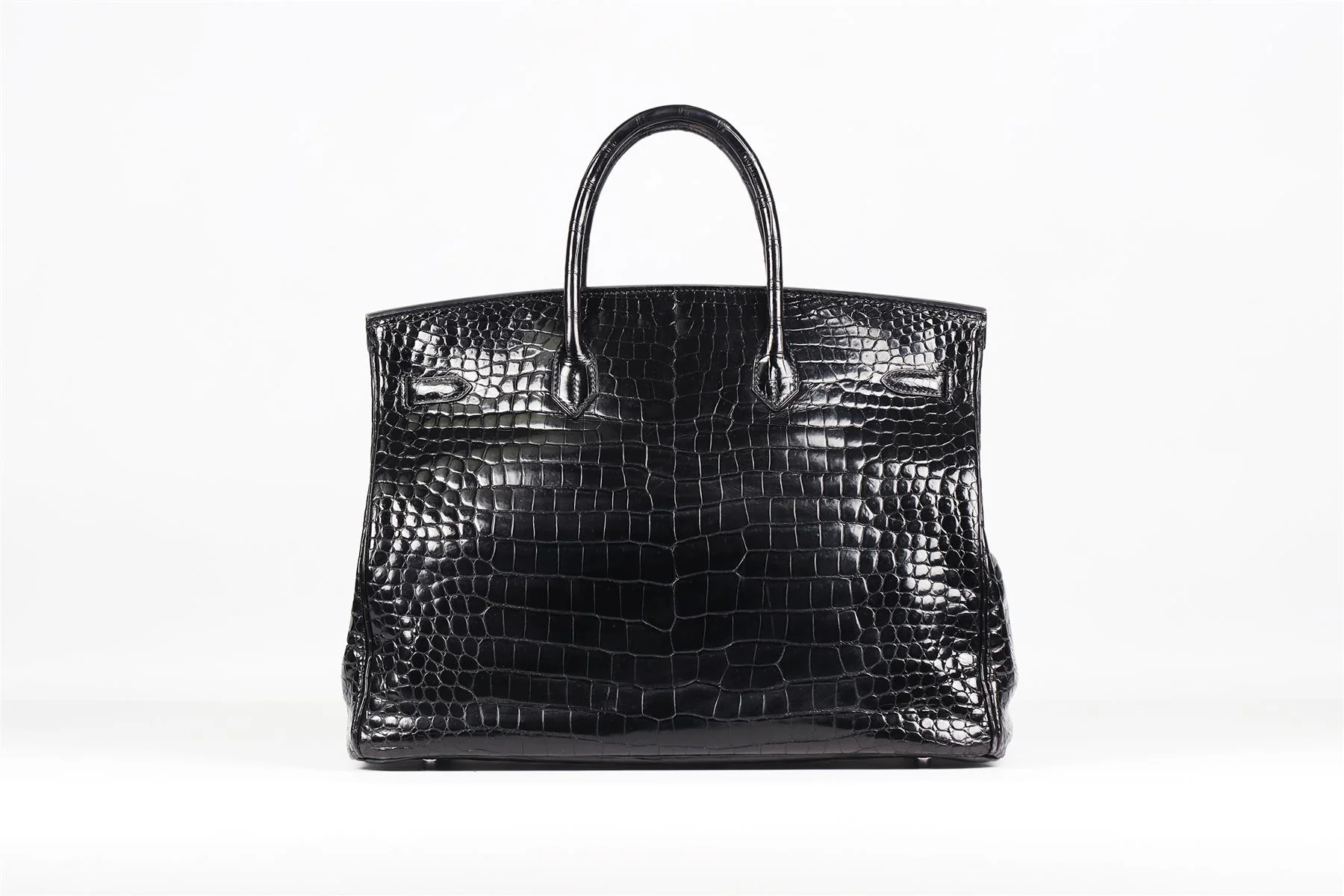 HERMÈS BLACK 2008 BIRKIN 40CM CROCODILE POROSUS BAG IN NOIR - Image 6