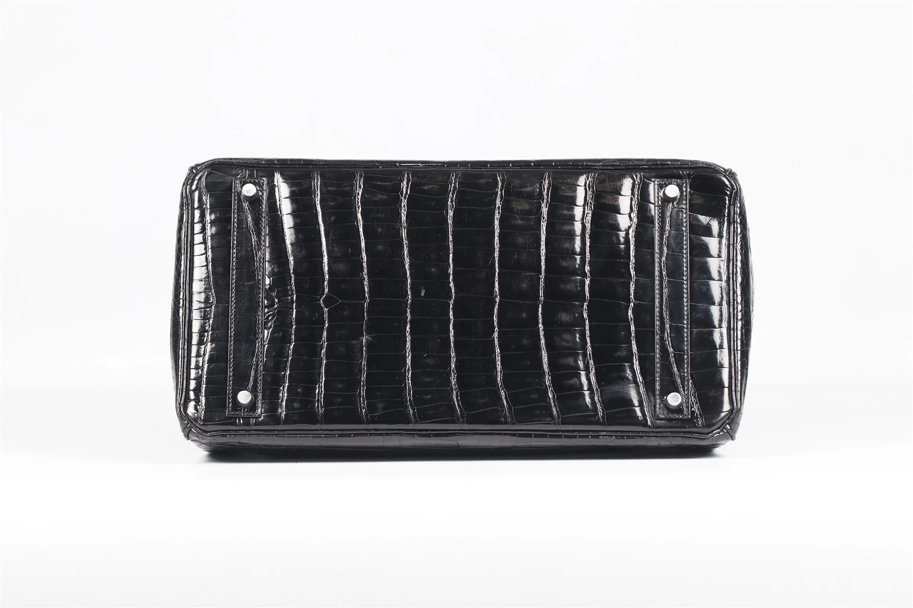 HERMÈS BLACK 2008 BIRKIN 40CM CROCODILE POROSUS BAG IN NOIR - Image 7