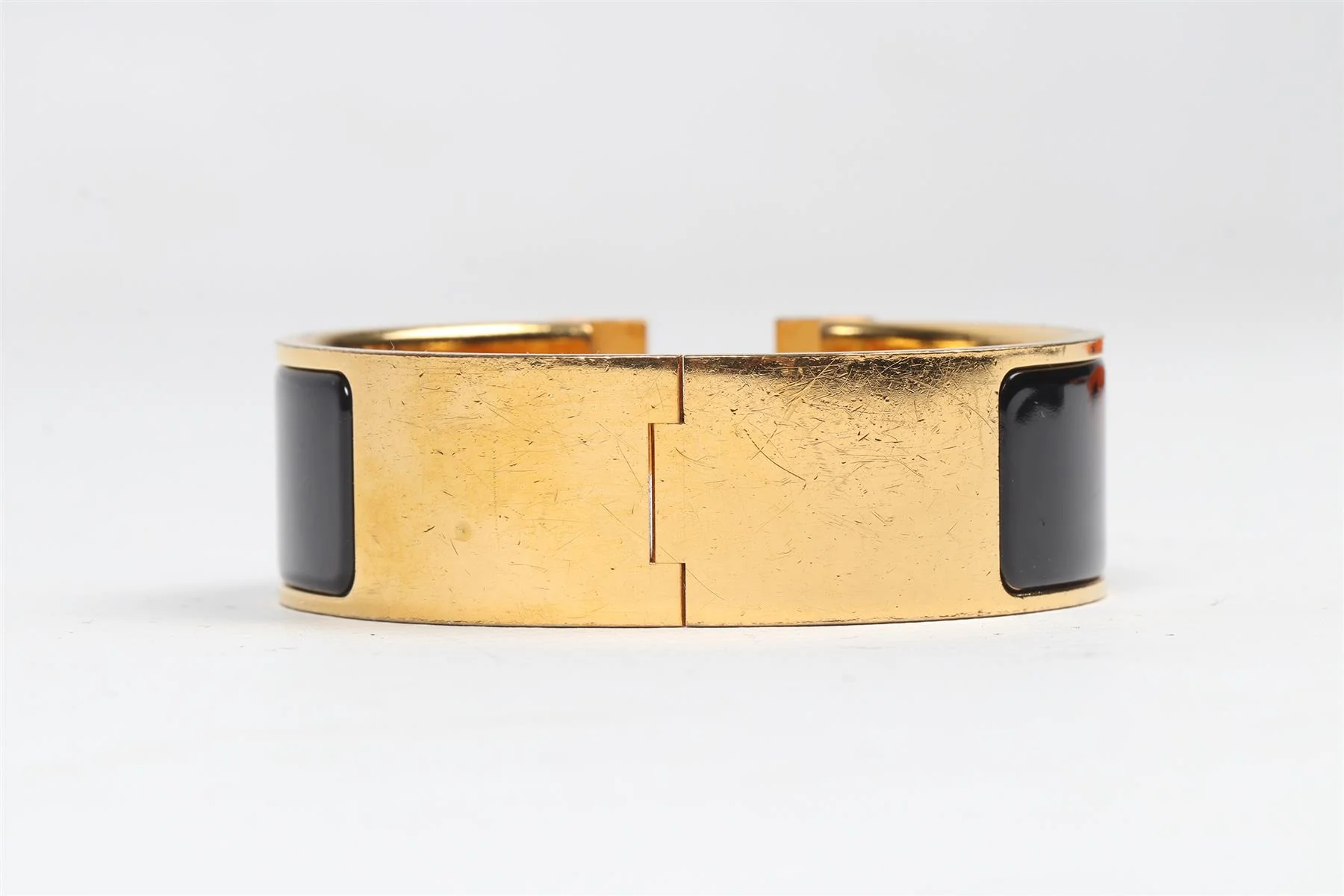 HERMÈS BLACK 2010 CLIC CLAC H 20 MM ENAMEL BRACELET 16 CM - Image 4
