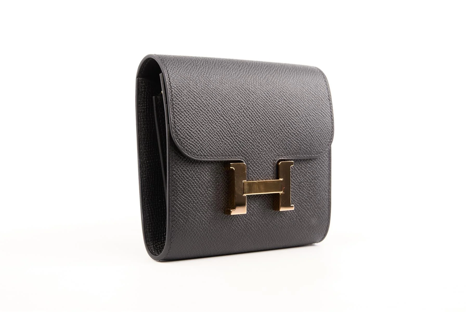 HERMÈS BLACK 2020 CONSTANCE COMPACT EPSOM LEATHER WALLET - Image 3