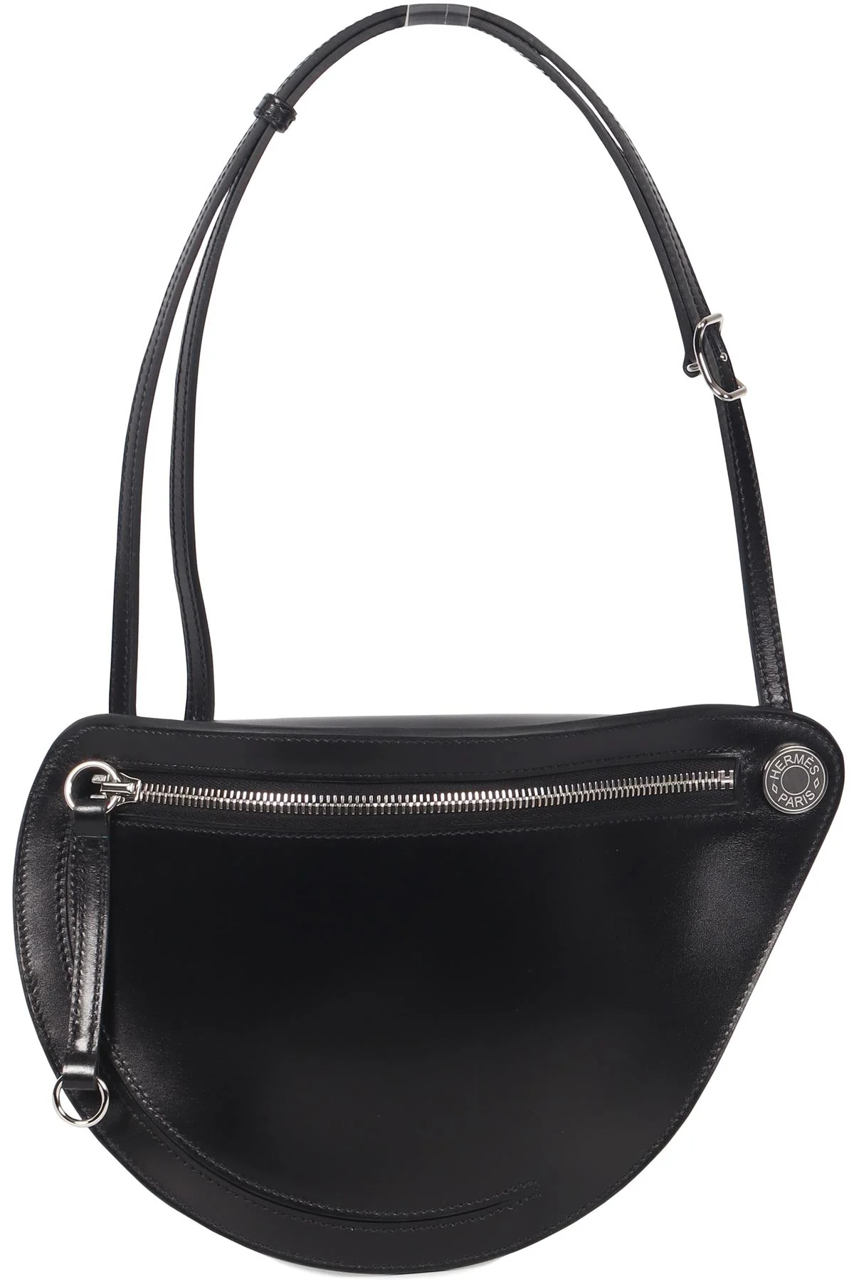 HERMÈS BLACK 2024 PETITE COURSE BOX LEATHER SHOULDER BAG IN NOIR - Image 11