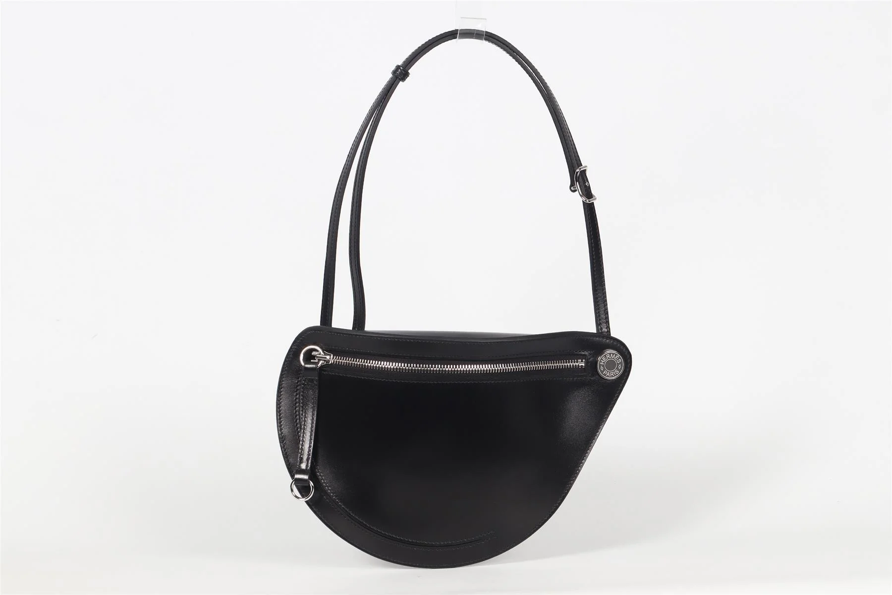 HERMÈS BLACK 2024 PETITE COURSE BOX LEATHER SHOULDER BAG IN NOIR - Image 12