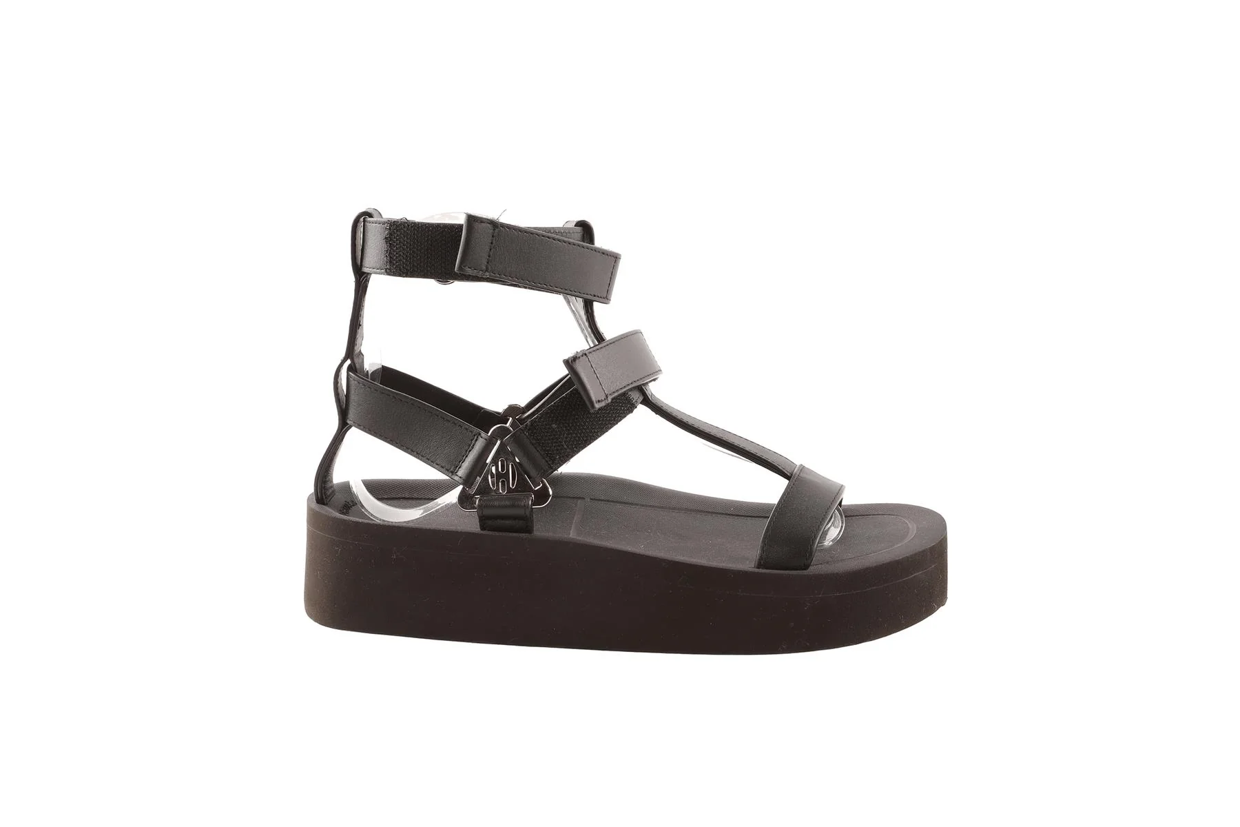 HERMÈS BLACK ENID LEATHER PLATFORM SANDALS EU 36 UK 3 US 6 - Image 2