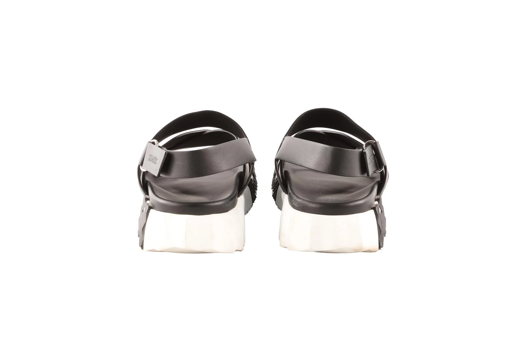 HERMÈS BLACK MEN'S ELECTRIC LEATHER SANDALS EU 42.5 UK 8.5 US 9.5 - Image 5