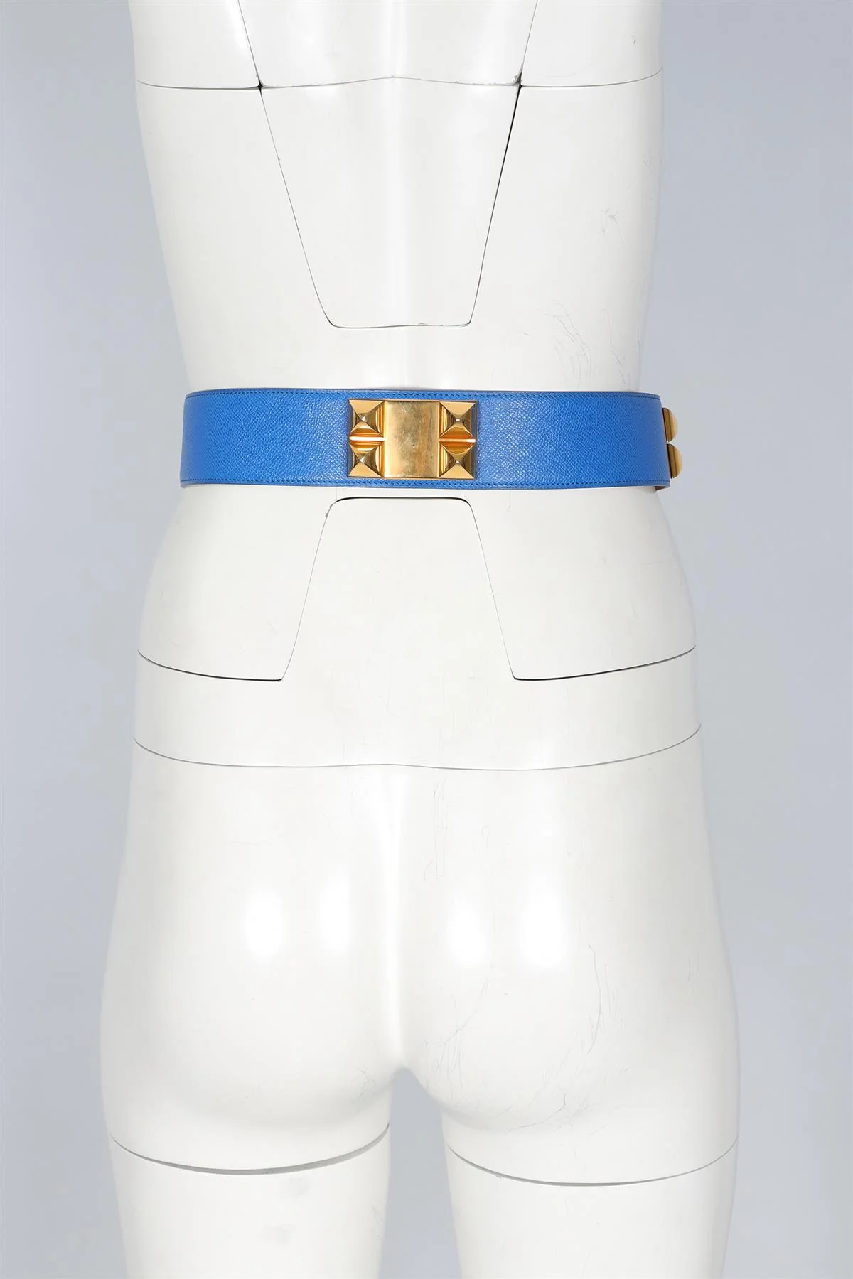 HERMÈS BLUE 1992 COLLIER DE CHIEN EPSOM LEATHER WAIST BELT - Image 9