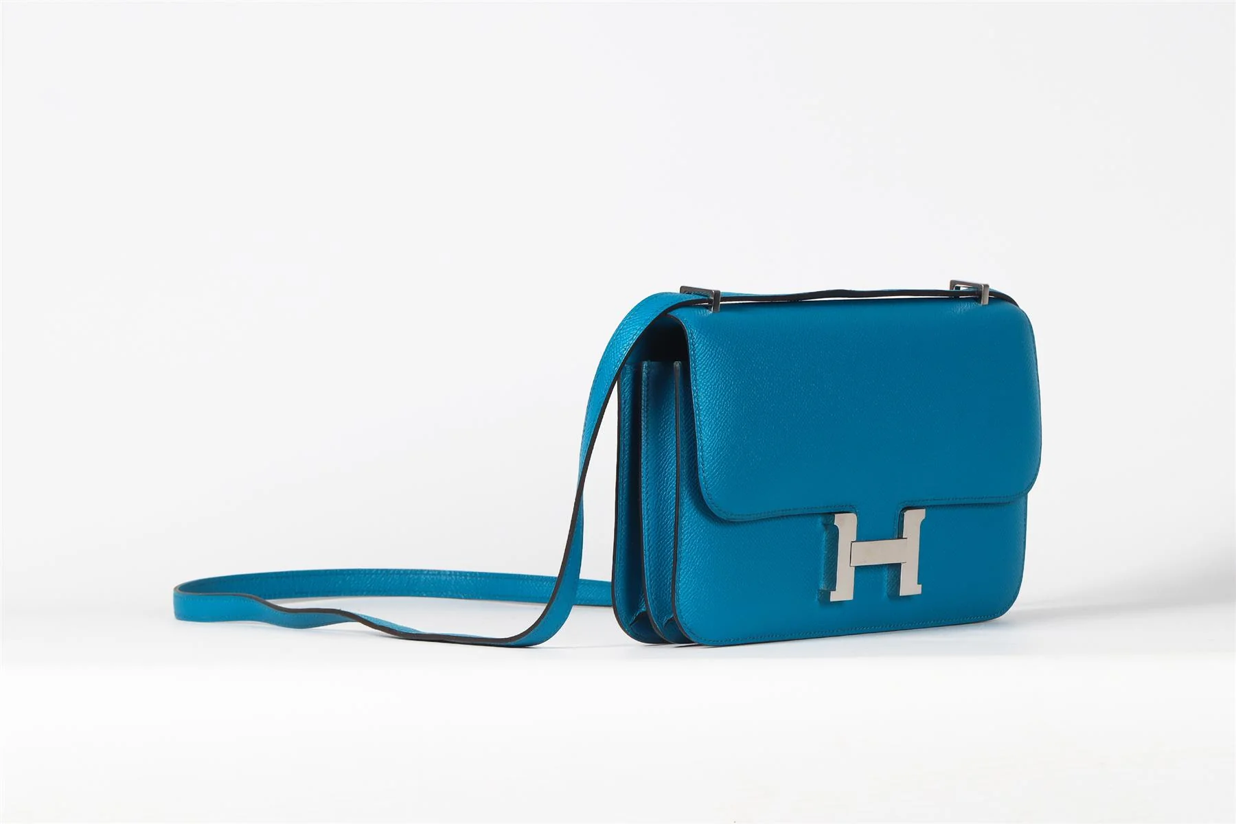 HERMÈS BLUE 2014 CONSTANCE ELAN EPSOM LEATHER SHOULDER BAG - Image 4