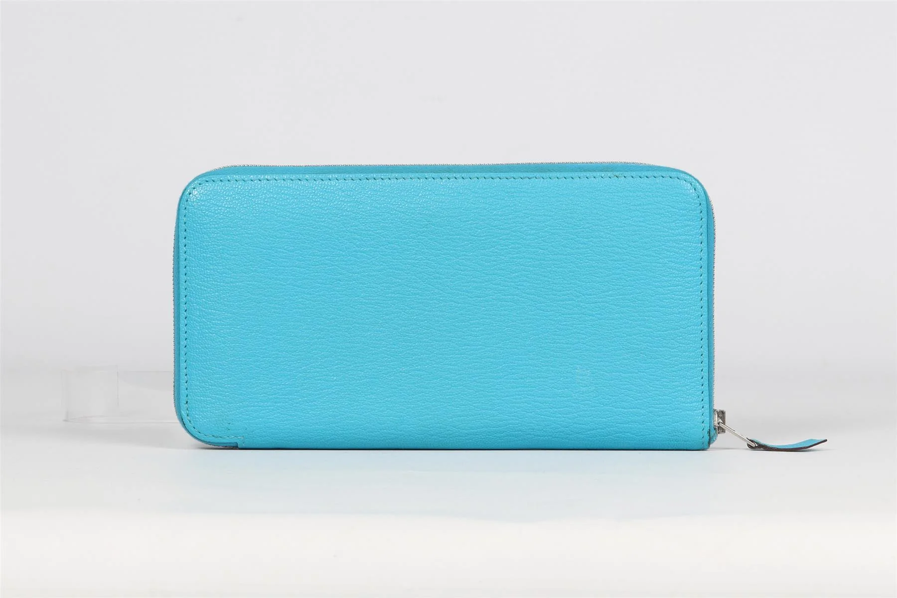 HERMÈS BLUE 2015 AZAP CLASSIC EVERGRAIN LEATHER WALLET - Image 6