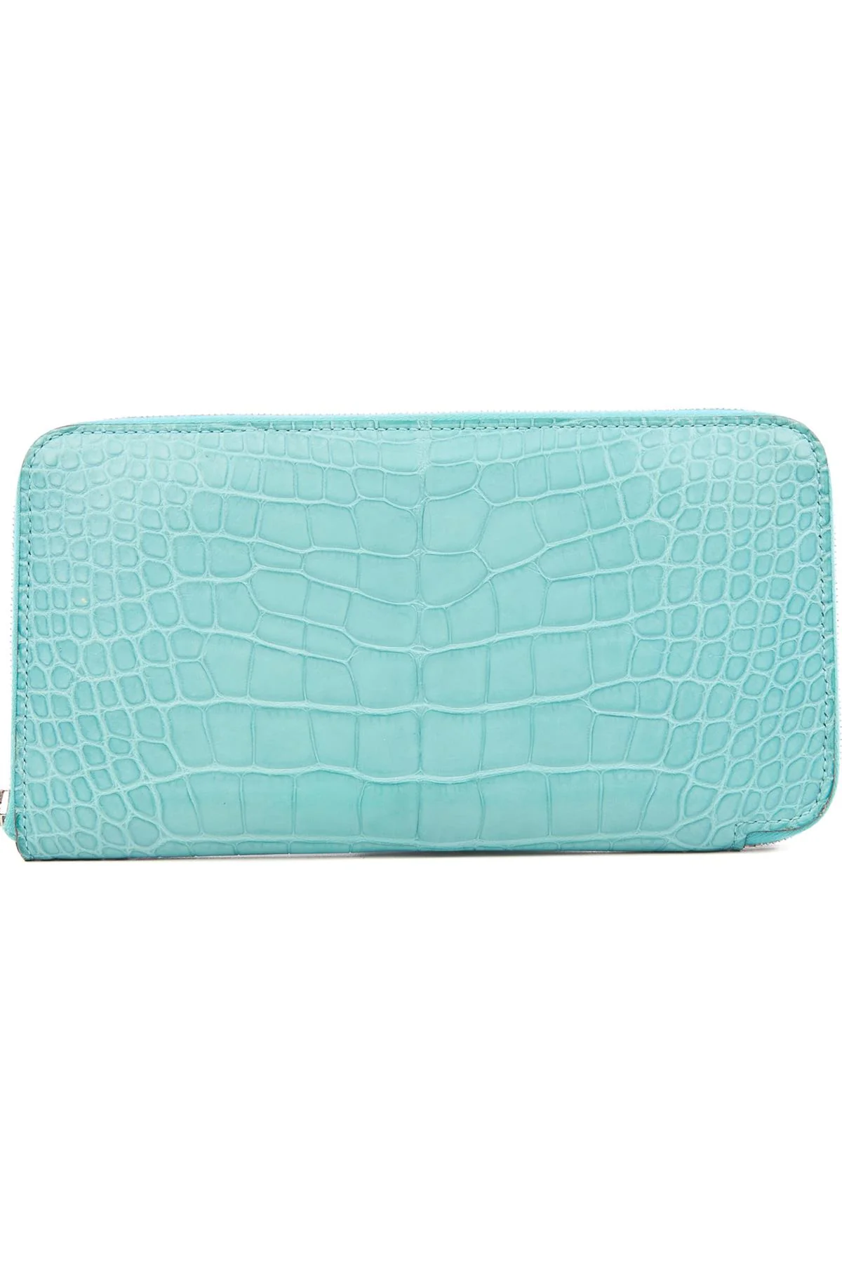 HERMĂS BLUE 2015 AZAP CLASSIC MATTE ALLIGATOR MISSISSIPPIENSIS WALLET