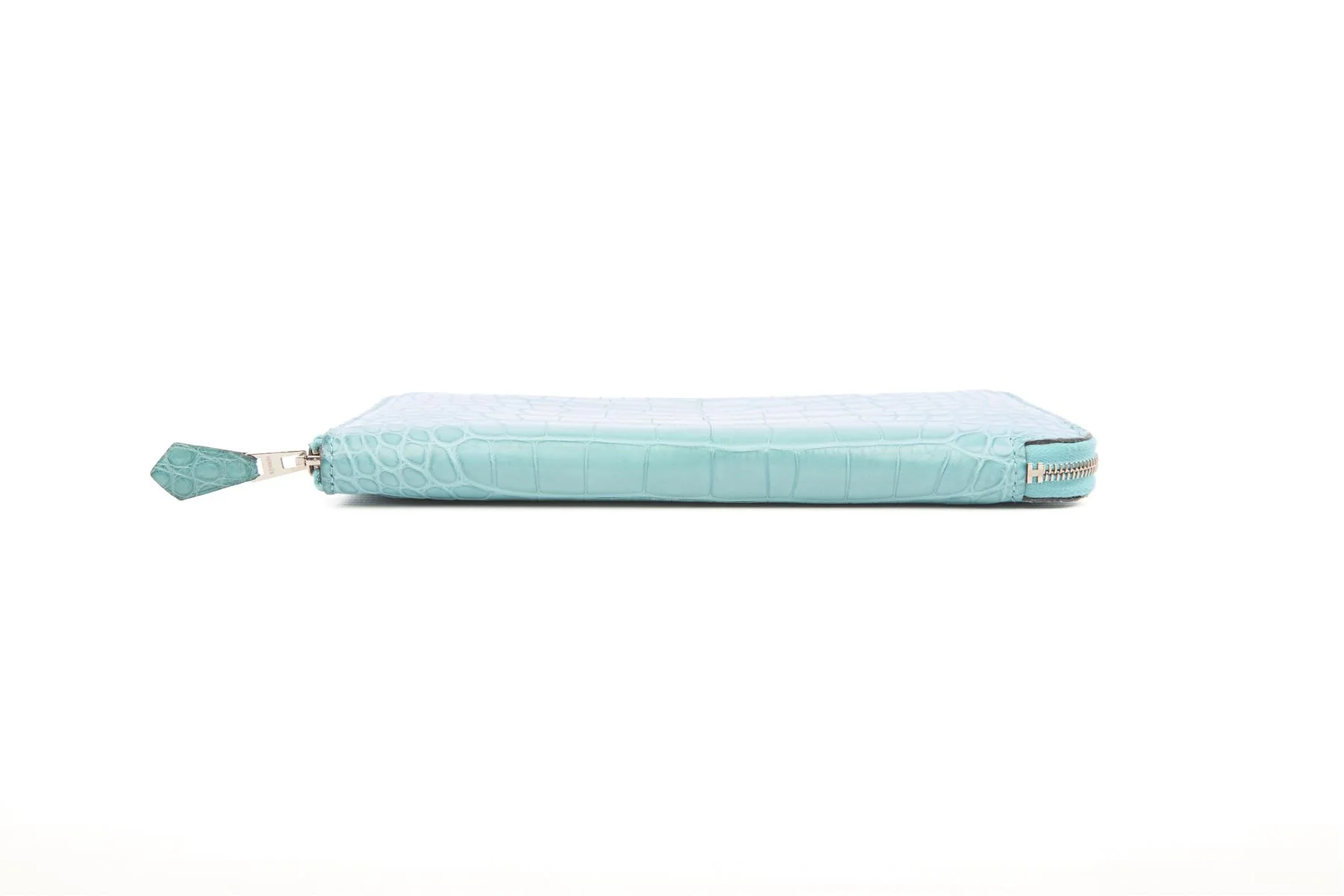 HERMĂS BLUE 2015 AZAP CLASSIC MATTE ALLIGATOR MISSISSIPPIENSIS WALLET - Image 7