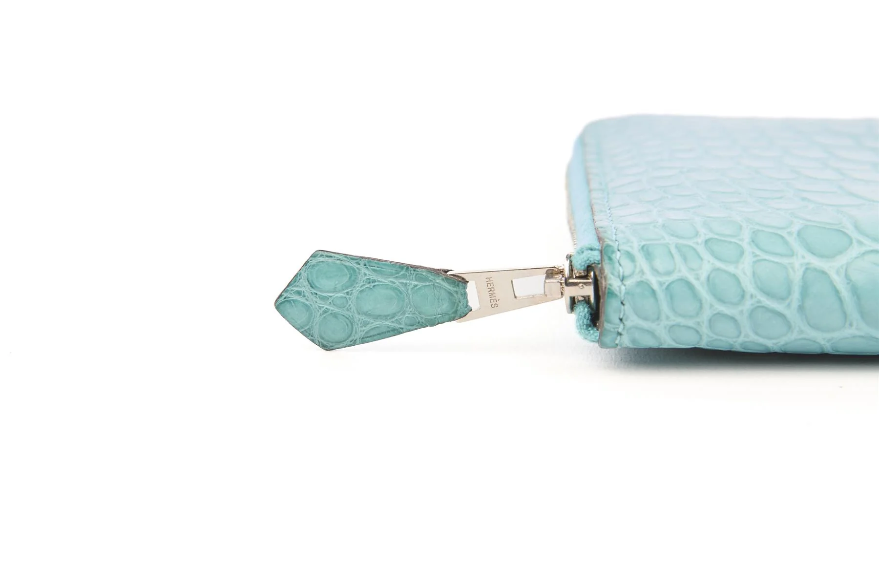 HERMĂS BLUE 2015 AZAP CLASSIC MATTE ALLIGATOR MISSISSIPPIENSIS WALLET - Image 8