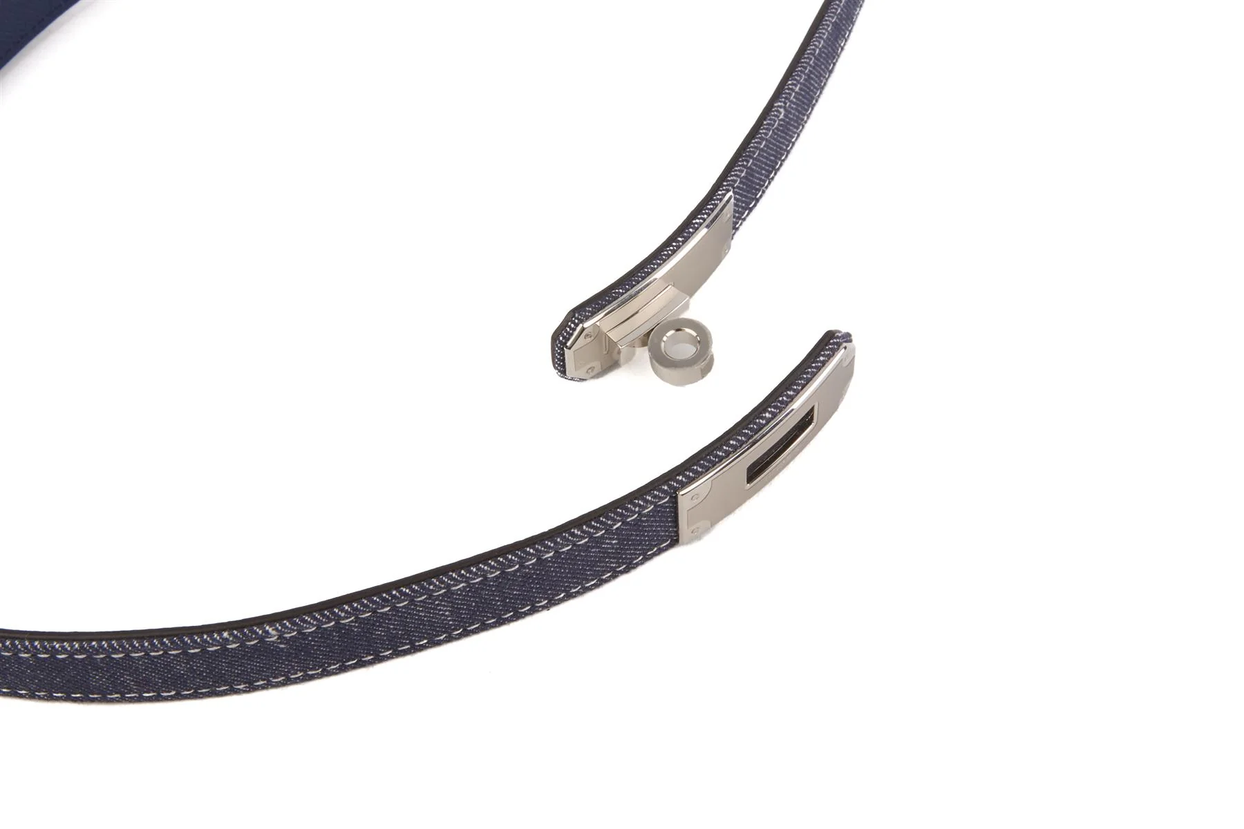 HERMÈS BLUE 2024 KELLY 18 MM DENIM WAIST BELT - Image 3