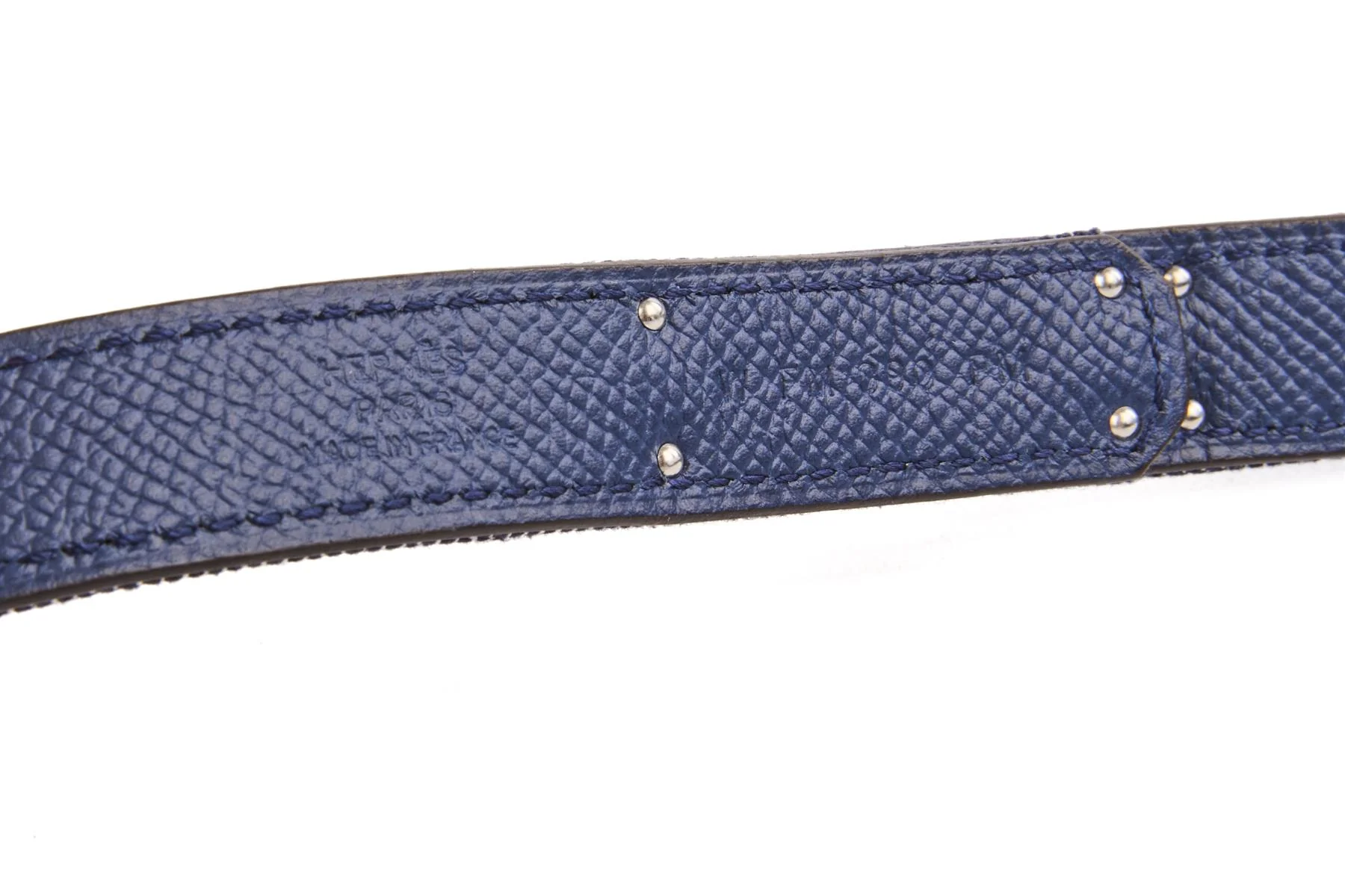 HERMÈS BLUE 2024 KELLY 18 MM DENIM WAIST BELT - Image 8