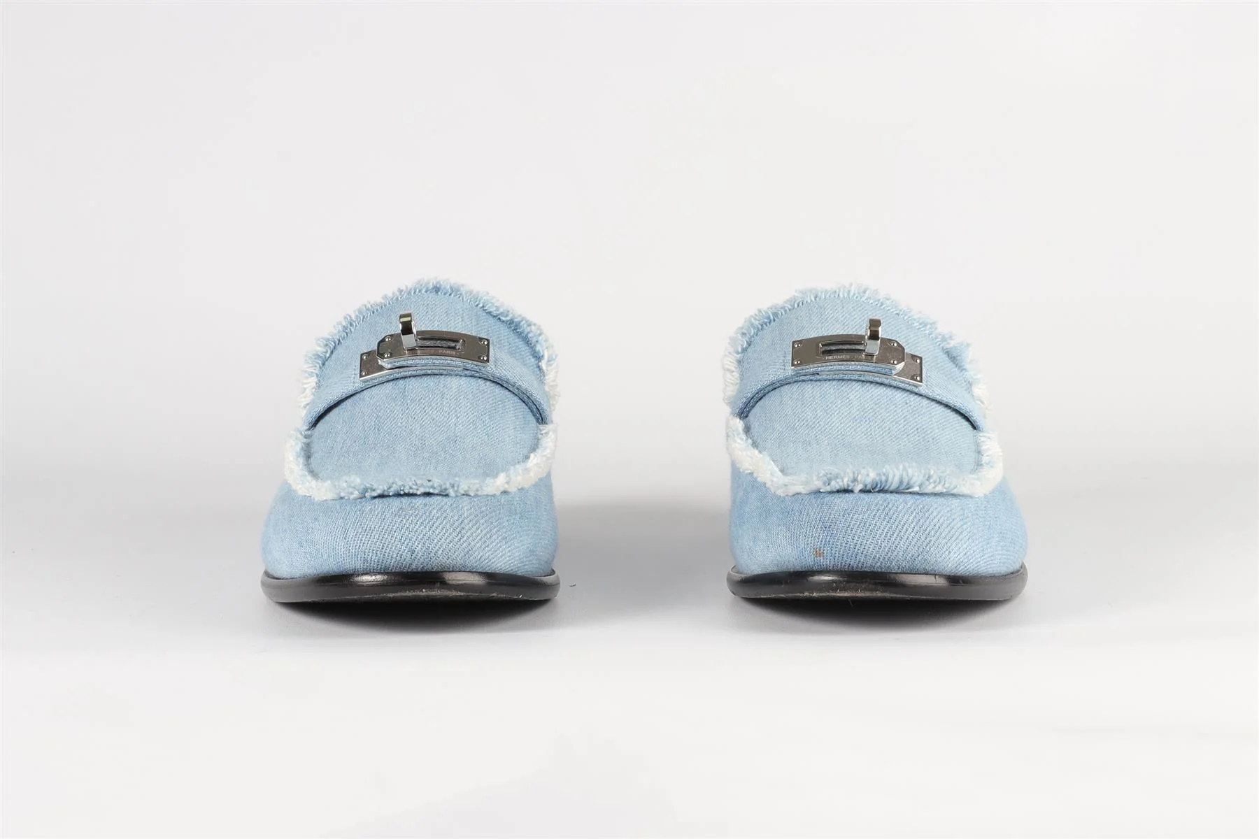 HERMÈS BLUE DESTIN DENIM LOAFERS EU 40, UK 7, US 10 - Image 3