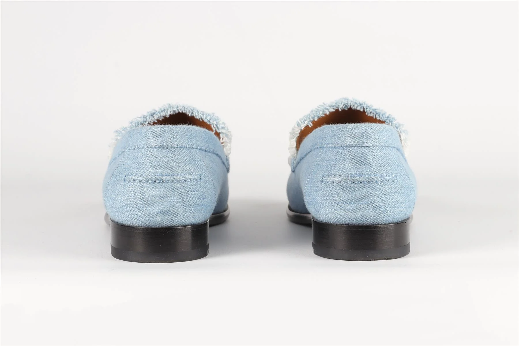 HERMÈS BLUE DESTIN DENIM LOAFERS EU 40, UK 7, US 10 - Image 5