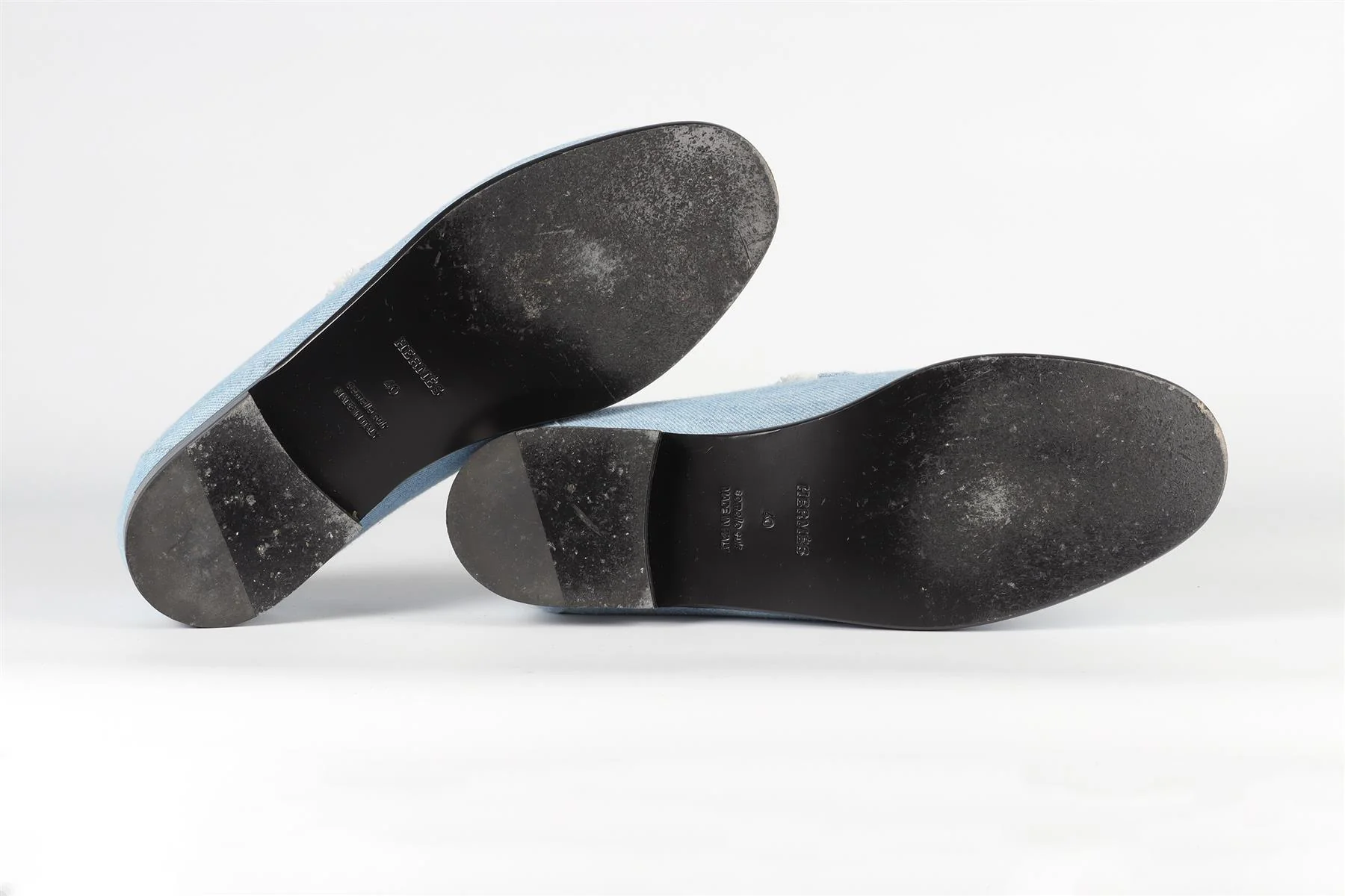 HERMÈS BLUE DESTIN DENIM LOAFERS EU 40, UK 7, US 10 - Image 6
