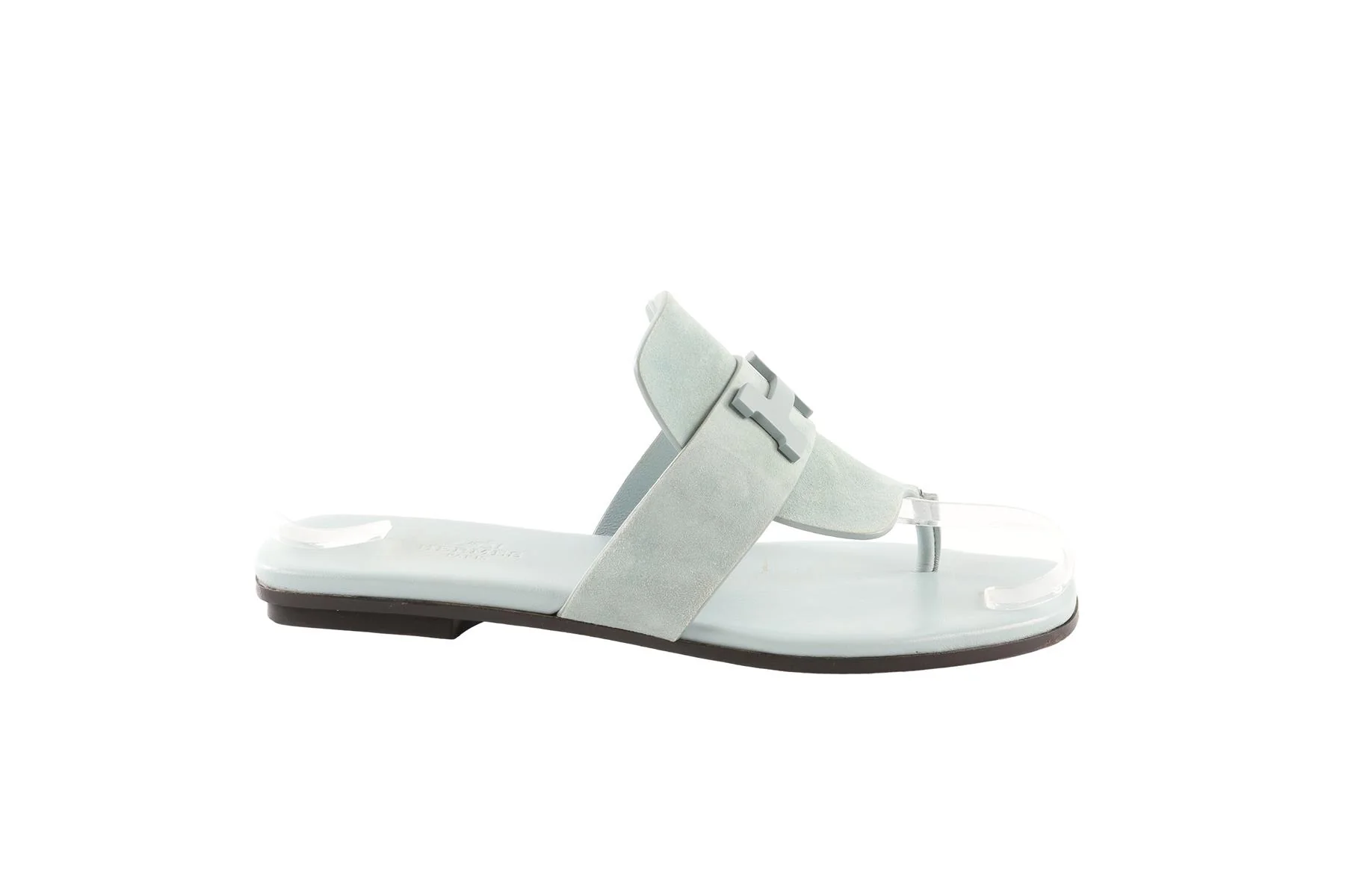 HERMÈS BLUE GALERIE SUEDE SANDALS EU 36 UK 3 US 6 - Image 2