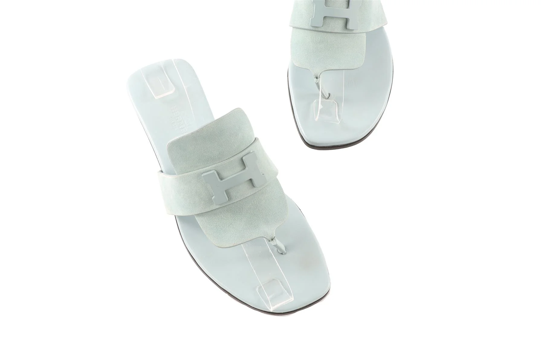 HERMÈS BLUE GALERIE SUEDE SANDALS EU 36 UK 3 US 6 - Image 4