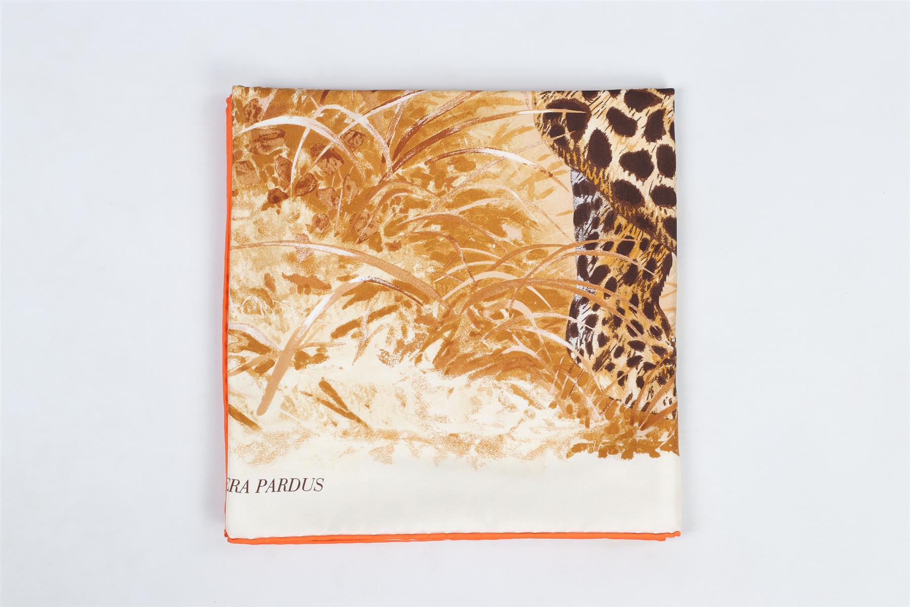 HERMÈS BROWN PANTHERA PARDUS SILK SCARF ONE SIZE - Image 5