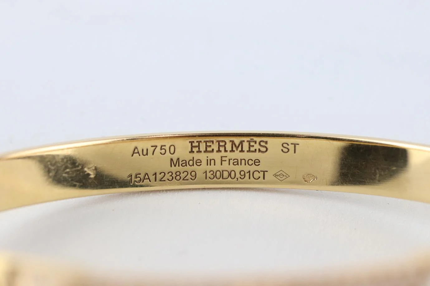 HERMÈS COLLIER DE CHIEN SMALL 18K YELLOW GOLD DIAMOND BRACELET - Image 7