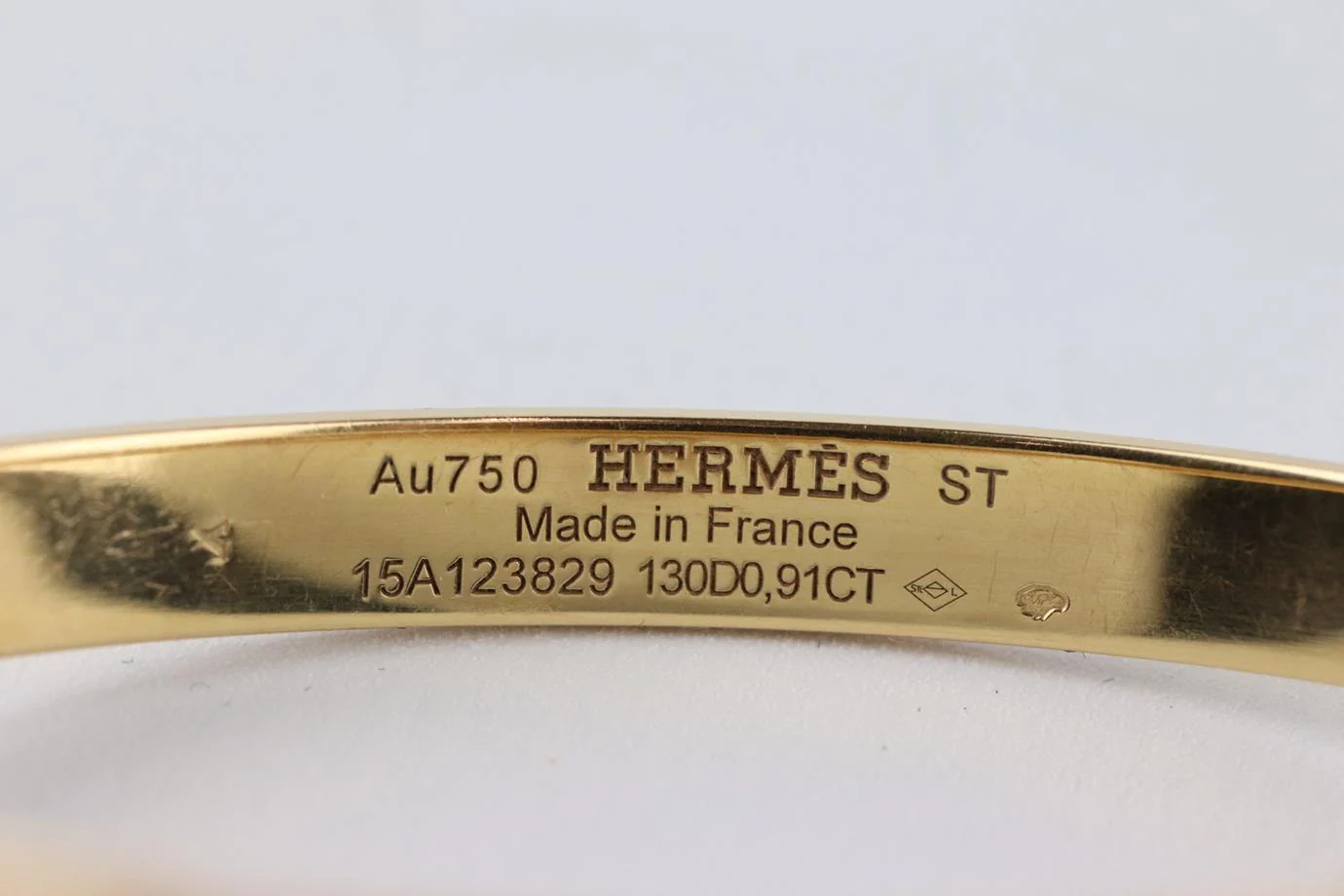 HERMÈS COLLIER DE CHIEN SMALL 18K YELLOW GOLD DIAMOND BRACELET - Image 8