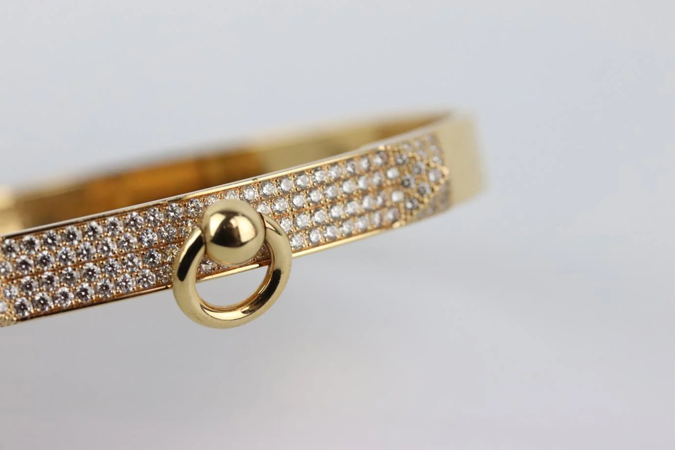 HERMÈS COLLIER DE CHIEN SMALL 18K YELLOW GOLD DIAMOND BRACELET - Image 9