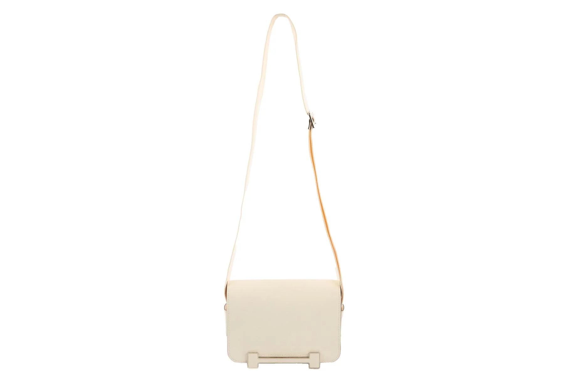 HERMÈS CREAM 2022 GETA CHEVRE LEATHER SHOULDER BAG IN NATA - Image 3