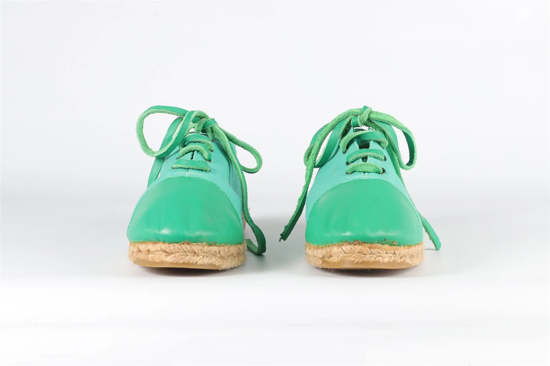 HERMÈS GREEN CANVAS ESPADRILLES EU 41, UK 8, US 11 - Image 3