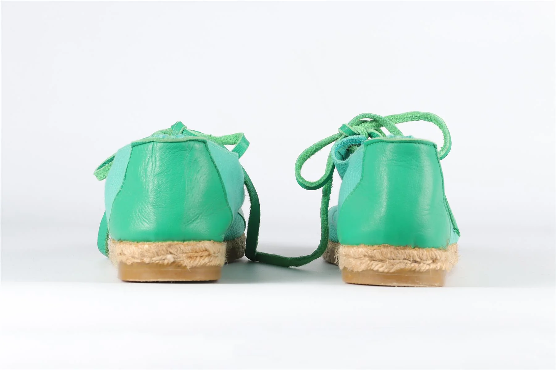 HERMÈS GREEN CANVAS ESPADRILLES EU 41, UK 8, US 11 - Image 5