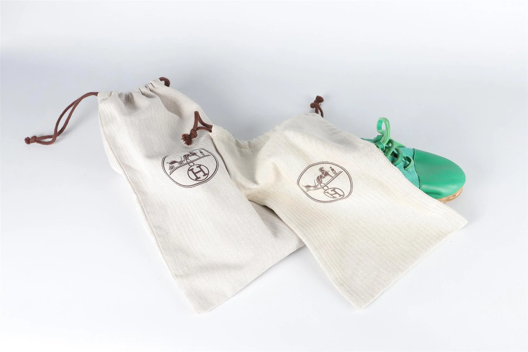 HERMÈS GREEN CANVAS ESPADRILLES EU 41, UK 8, US 11 - Image 7
