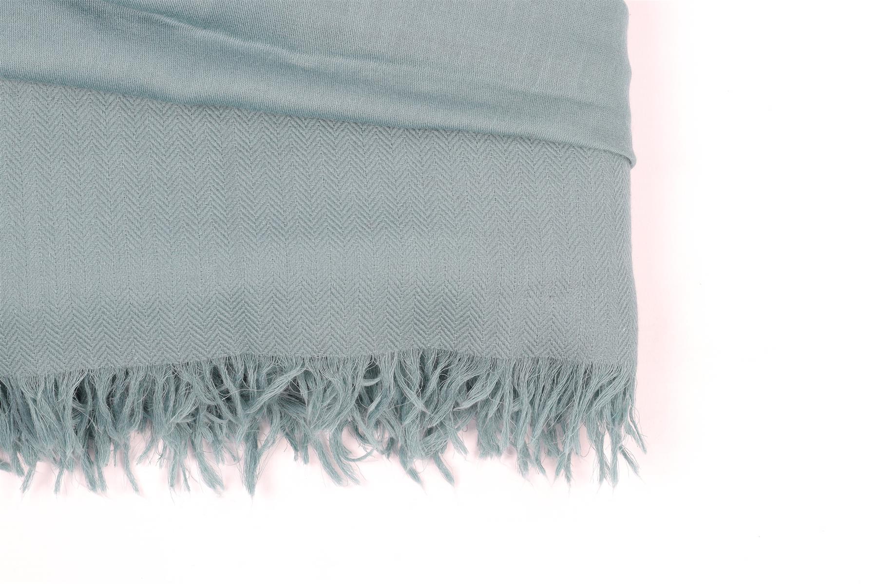 HERMÈS GREEN H CASHMERE SCARF ONE SIZE - Image 4