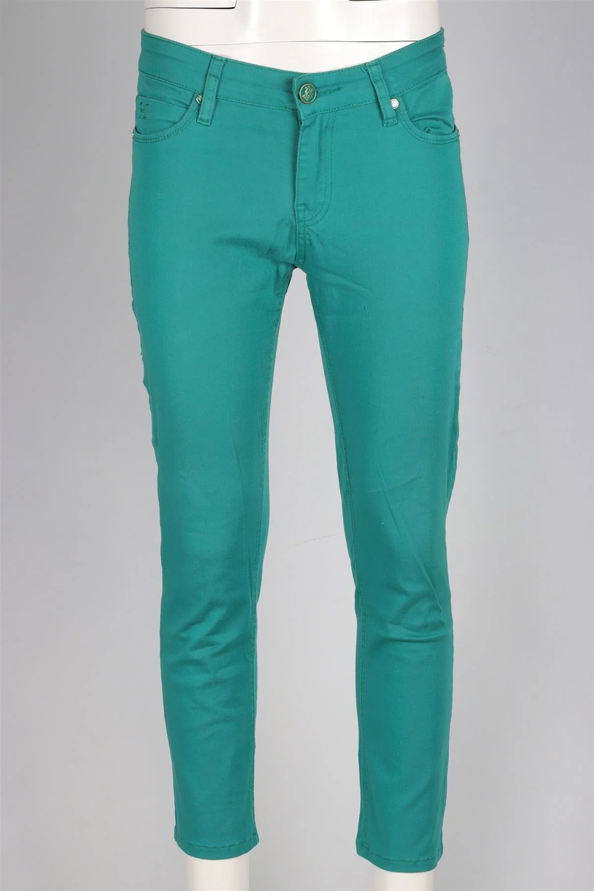 HERMÈS GREEN HIGH RISE SKINNY JEANS W31 UK 12-14 - Image 2