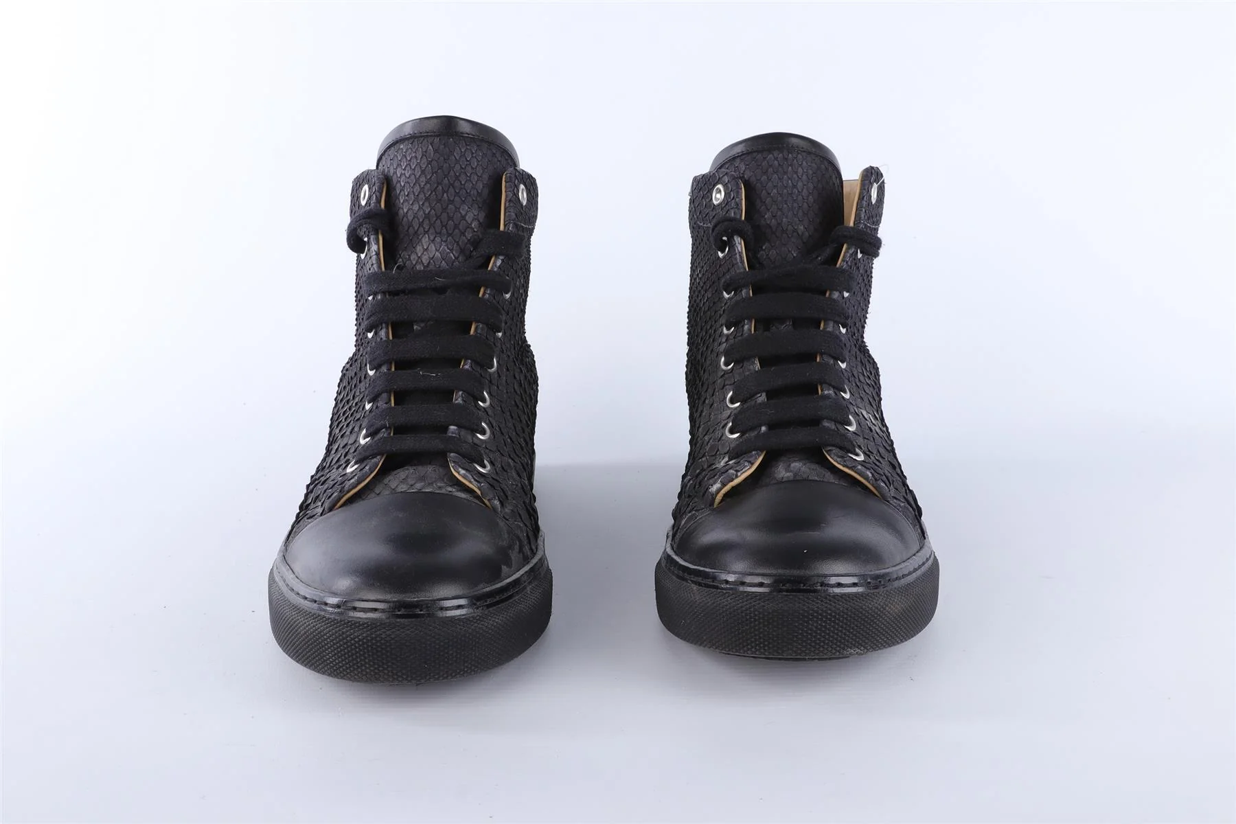 HERMÈS MEN'S BLACK LEATHER SNEAKERS EU 42 UK 8 US 9.5 - Image 3
