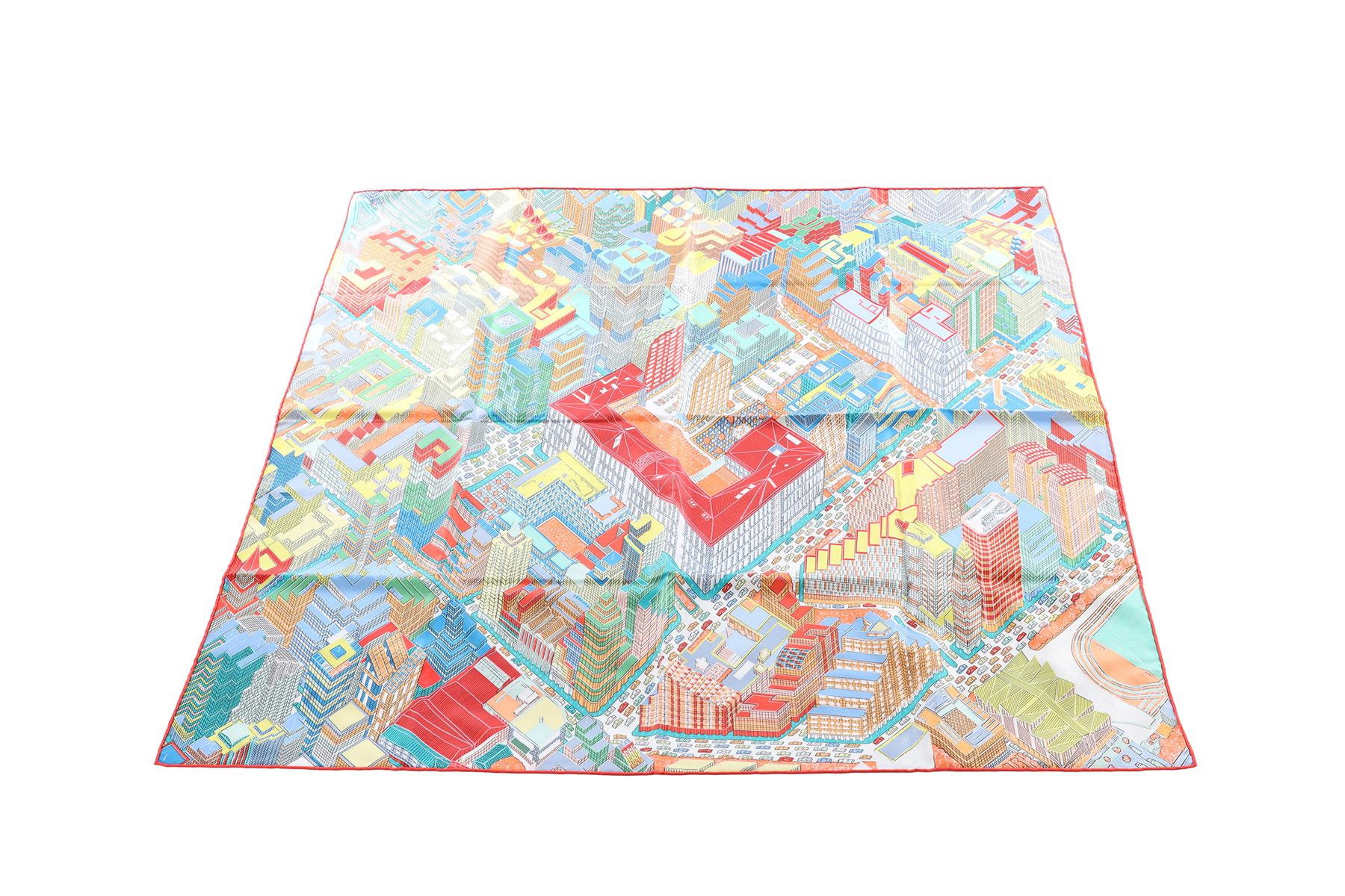 HERMÈS MULTI PANTIN CITY SILK SCARF 90CM - Image 2