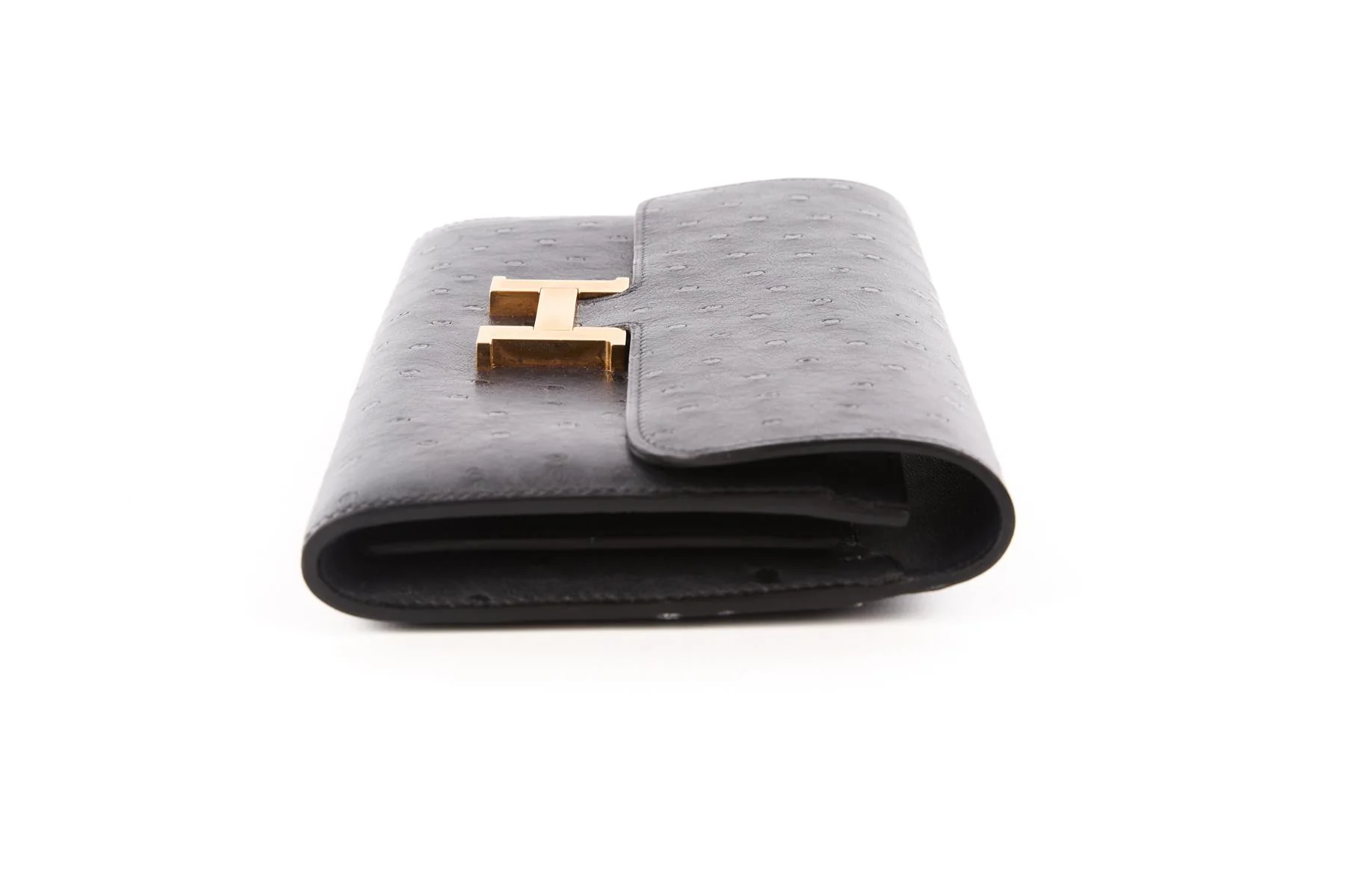 HERMÈS NAVY 2018 CONSTANCE LONG OSTRICH WALLET IN BLEU INDIGO - Image 5