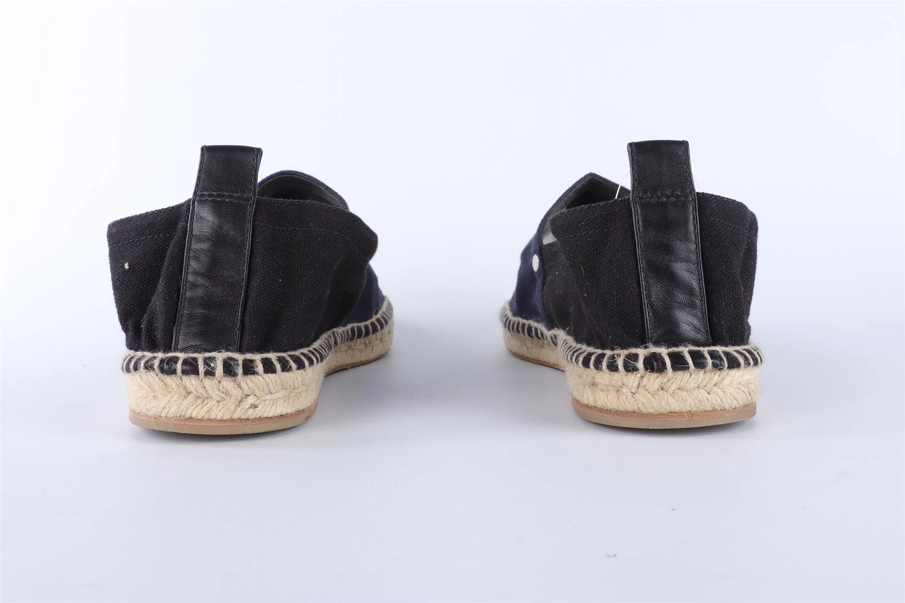 HERMÈS NAVY MEN'S EUSEBIO CANVAS LOAFERS EU 43 UK 9 US 10 - Image 5