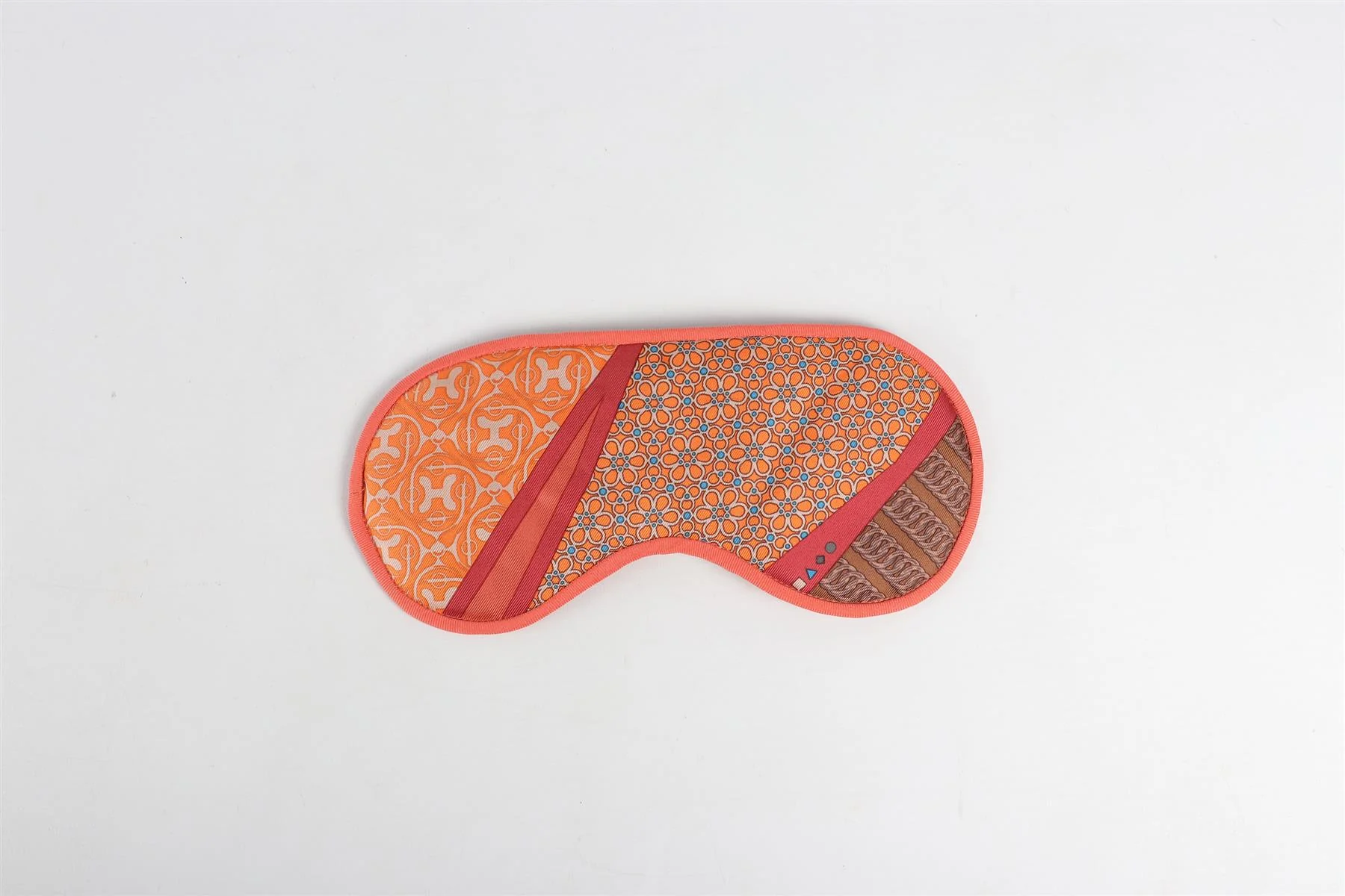 HERMÈS ORANGE PETIT H SILK EYE MASK ONE SIZE - Image 2