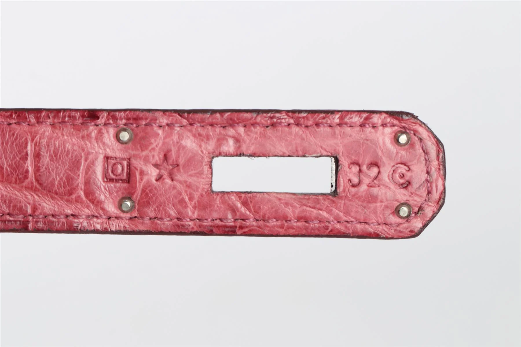 HERMÈS PINK 2011 KELLY RETOURNE 32CM MATTE ALLIGATOR LEATHER BAG - Image 11