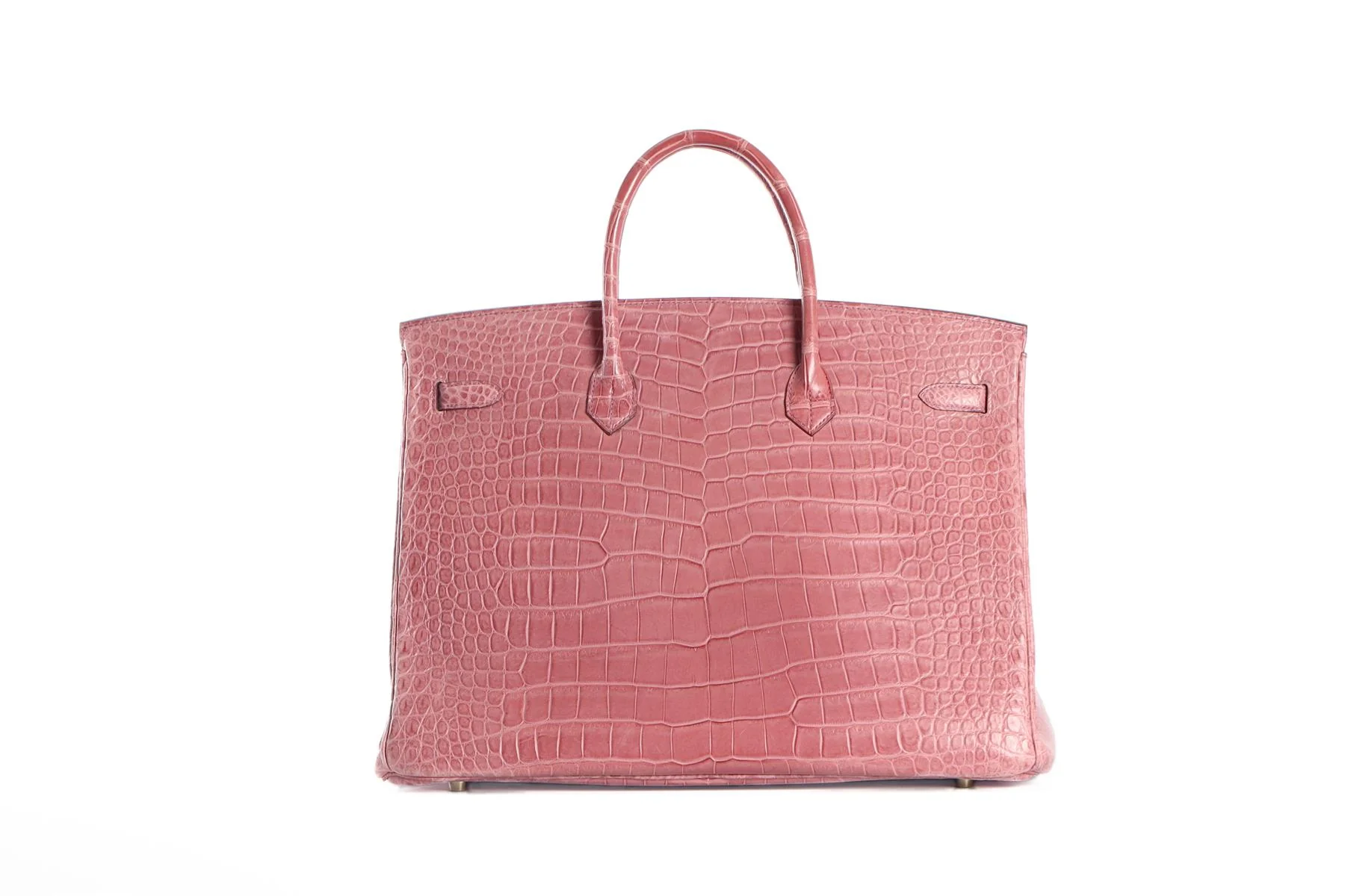 HERMÈS PINK 2013 BIRKIN 40CM MATTE ALLIGATOR LEATHER BAG - Image 6