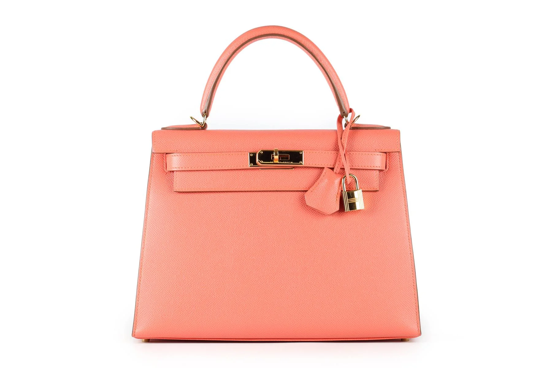 HERMÈS PINK 2014 KELLY SELLIER 28 CM EPSOM LEATHER BAG IN FLAMINGO - Image 2