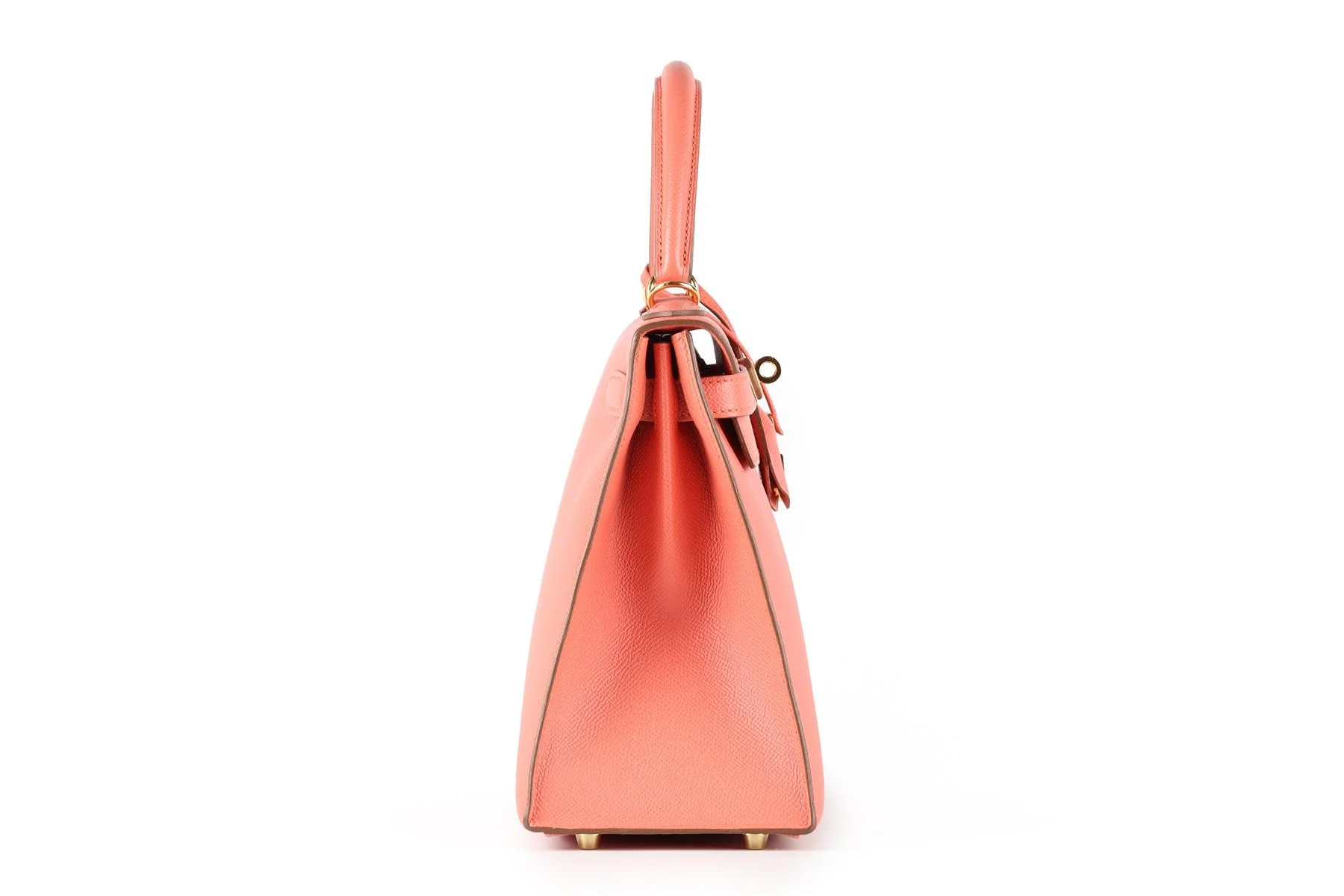 HERMÈS PINK 2014 KELLY SELLIER 28 CM EPSOM LEATHER BAG IN FLAMINGO - Image 4