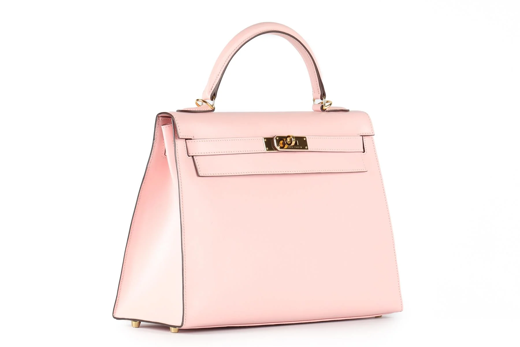 HERMÈS PINK 2017 KELLY SELLIER 32 CM TADELAKT LEATHER BAG IN ROSE SAKURA - Image 3