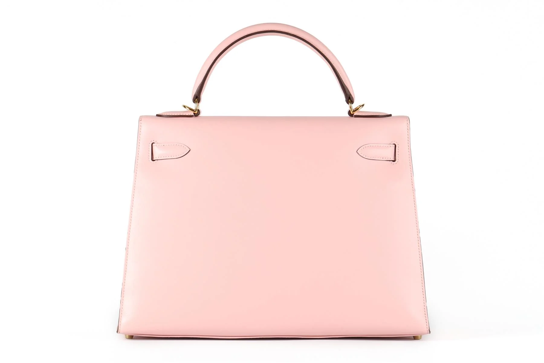 HERMÈS PINK 2017 KELLY SELLIER 32 CM TADELAKT LEATHER BAG IN ROSE SAKURA - Image 6