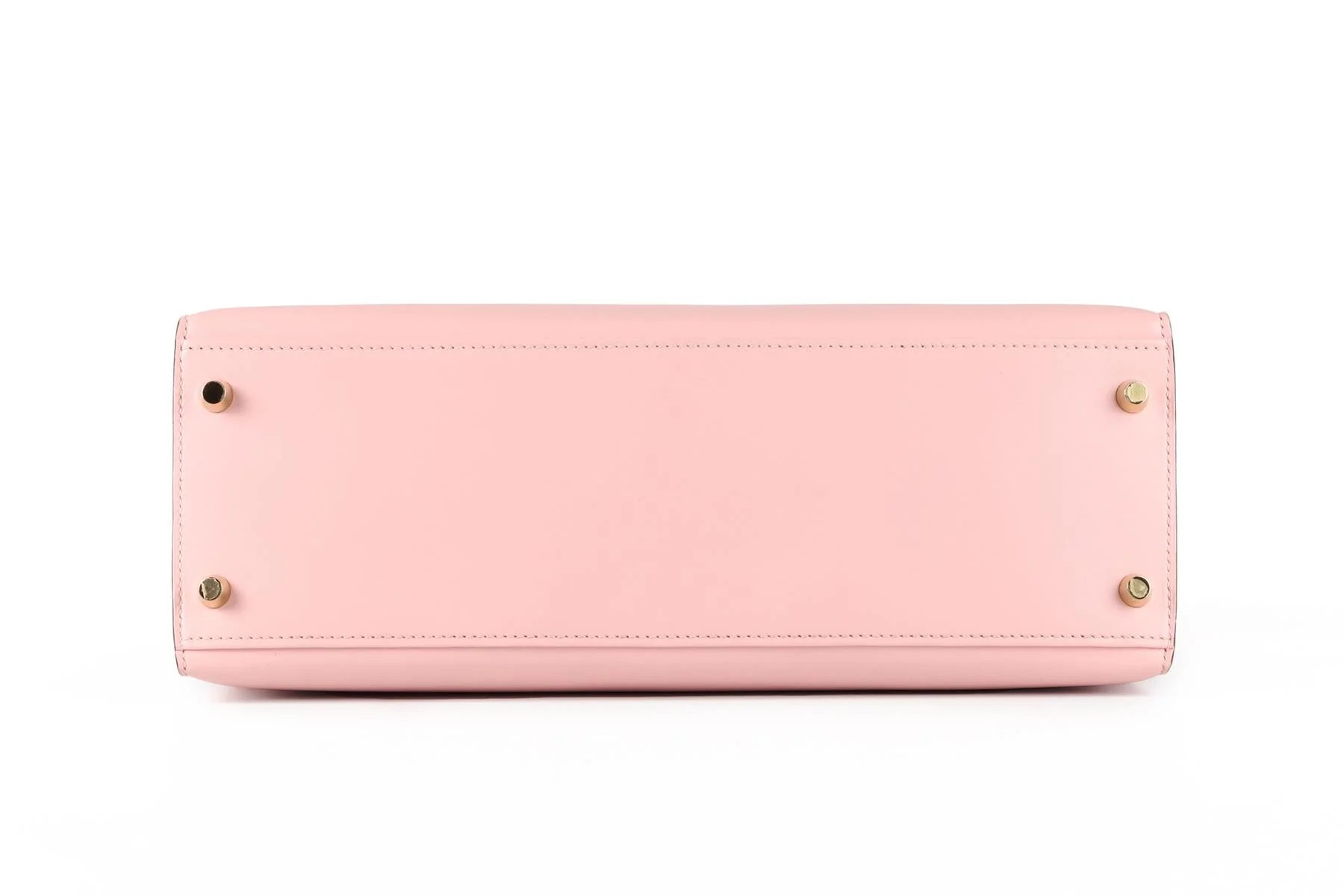 HERMÈS PINK 2017 KELLY SELLIER 32 CM TADELAKT LEATHER BAG IN ROSE SAKURA - Image 7