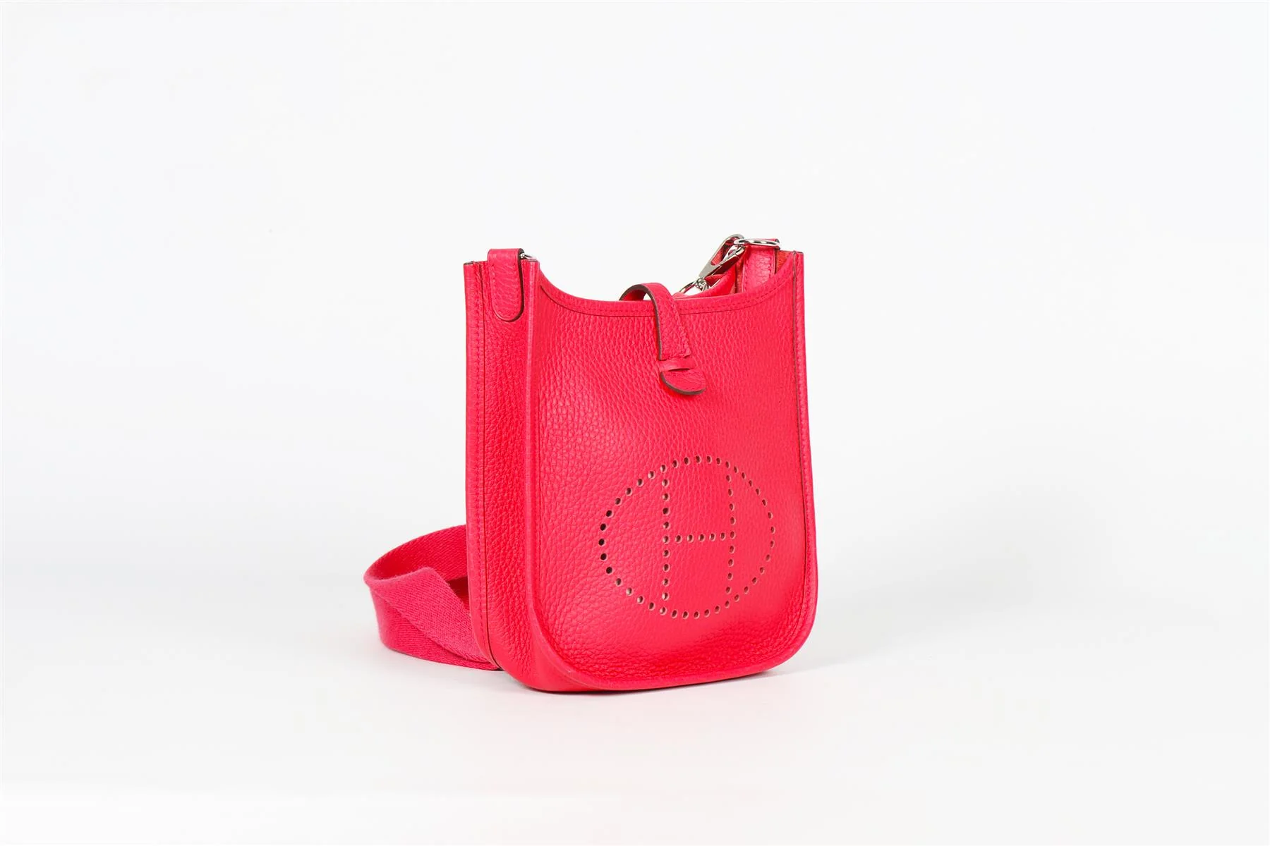 HERMÈS PINK 2018 EVELYNE 16CM CLEMENCE LEATHER SHOULDER BAG - Image 4