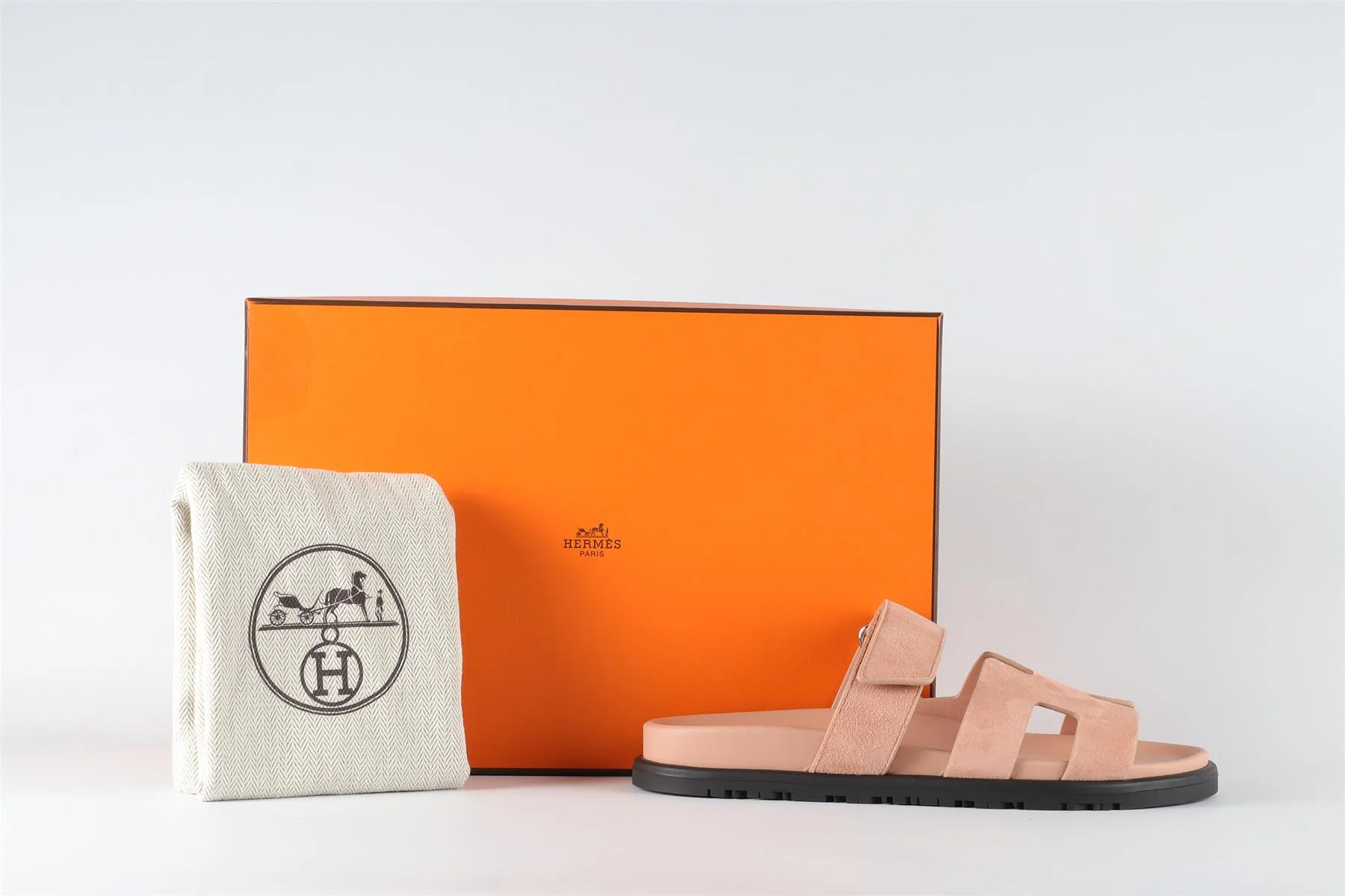 HERMÈS PINK CHYPRE SUEDE SANDALS EU 36 UK 3 US 6 - Image 7