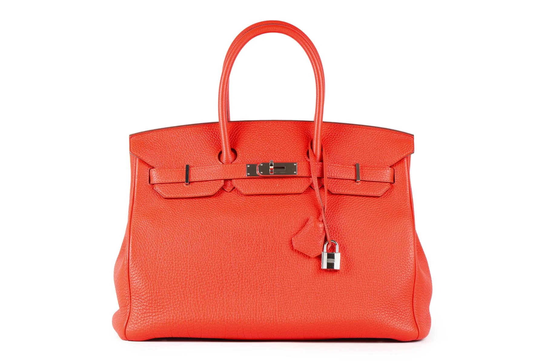 HERMÈS RED 2013 BIRKIN 35 CM TOGO LEATHER BAG IN CAPUCINE - Image 2