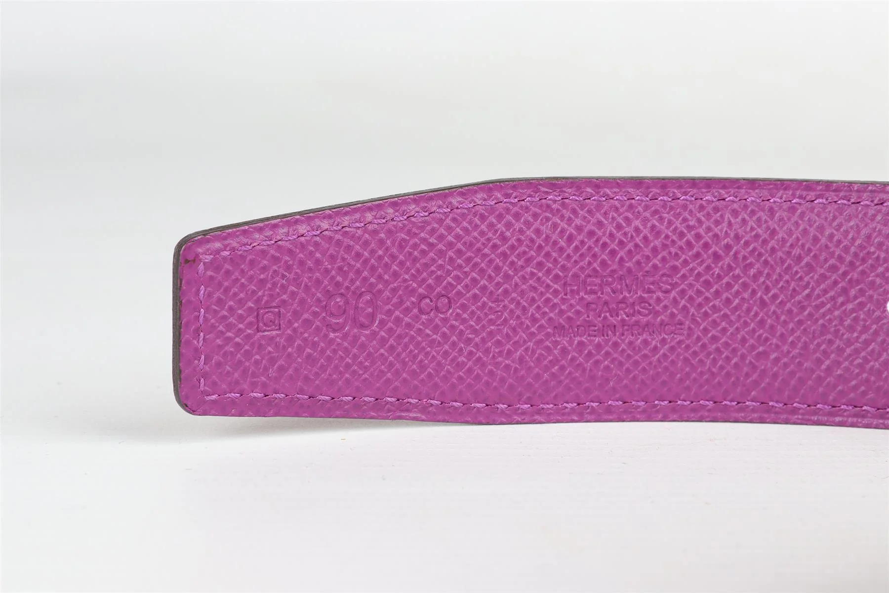 HERMÈS RED AND PURPLE 2013 H 32MM LEATHER BELT - Image 6