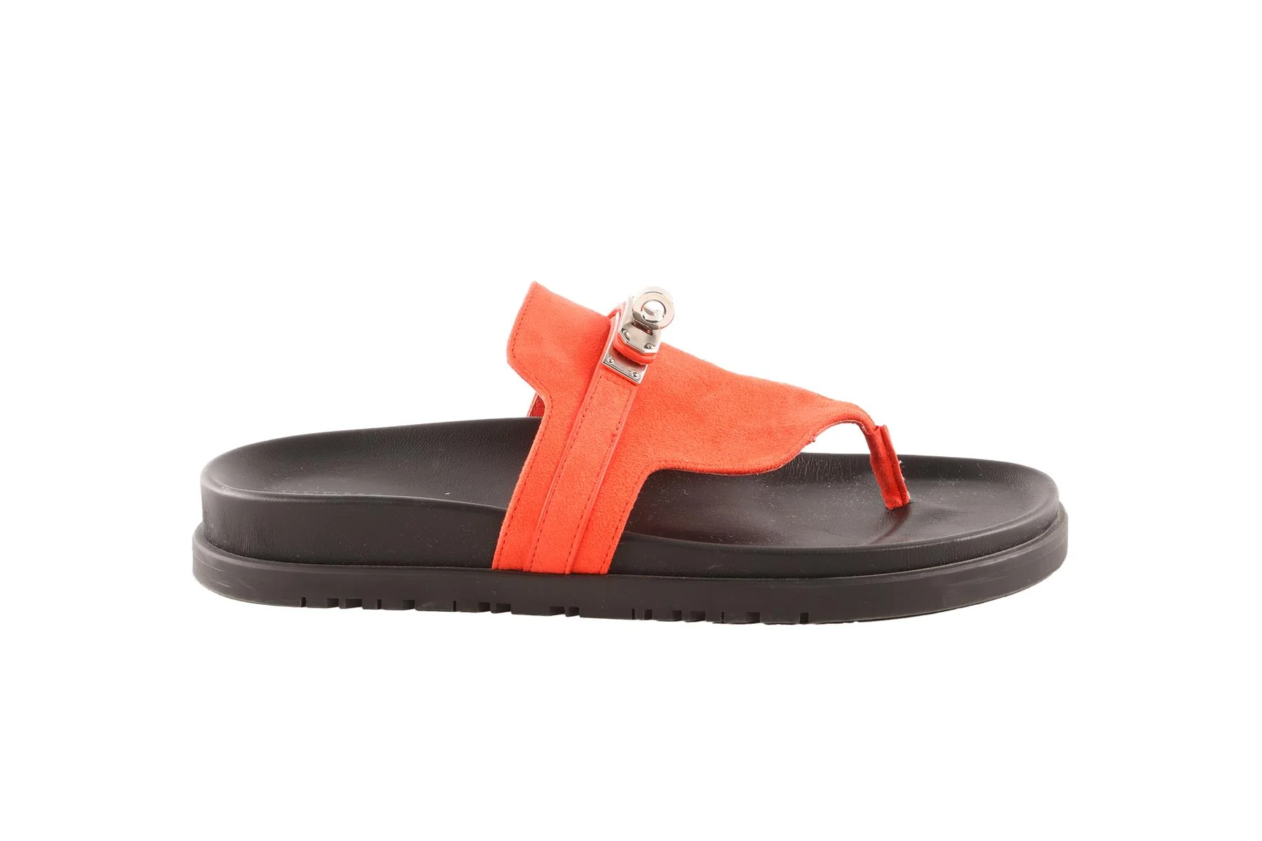 HERMÈS RED EMPIRE SUEDE SANDALS EU 36 UK 3 US 6 - Image 2