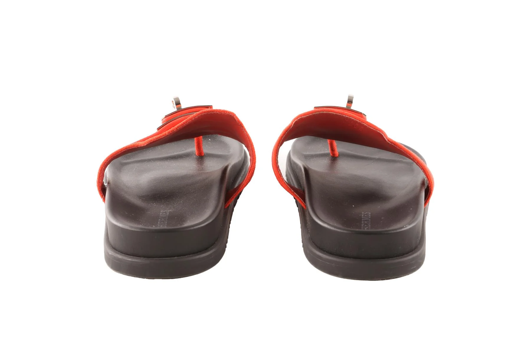 HERMÈS RED EMPIRE SUEDE SANDALS EU 36 UK 3 US 6 - Image 5