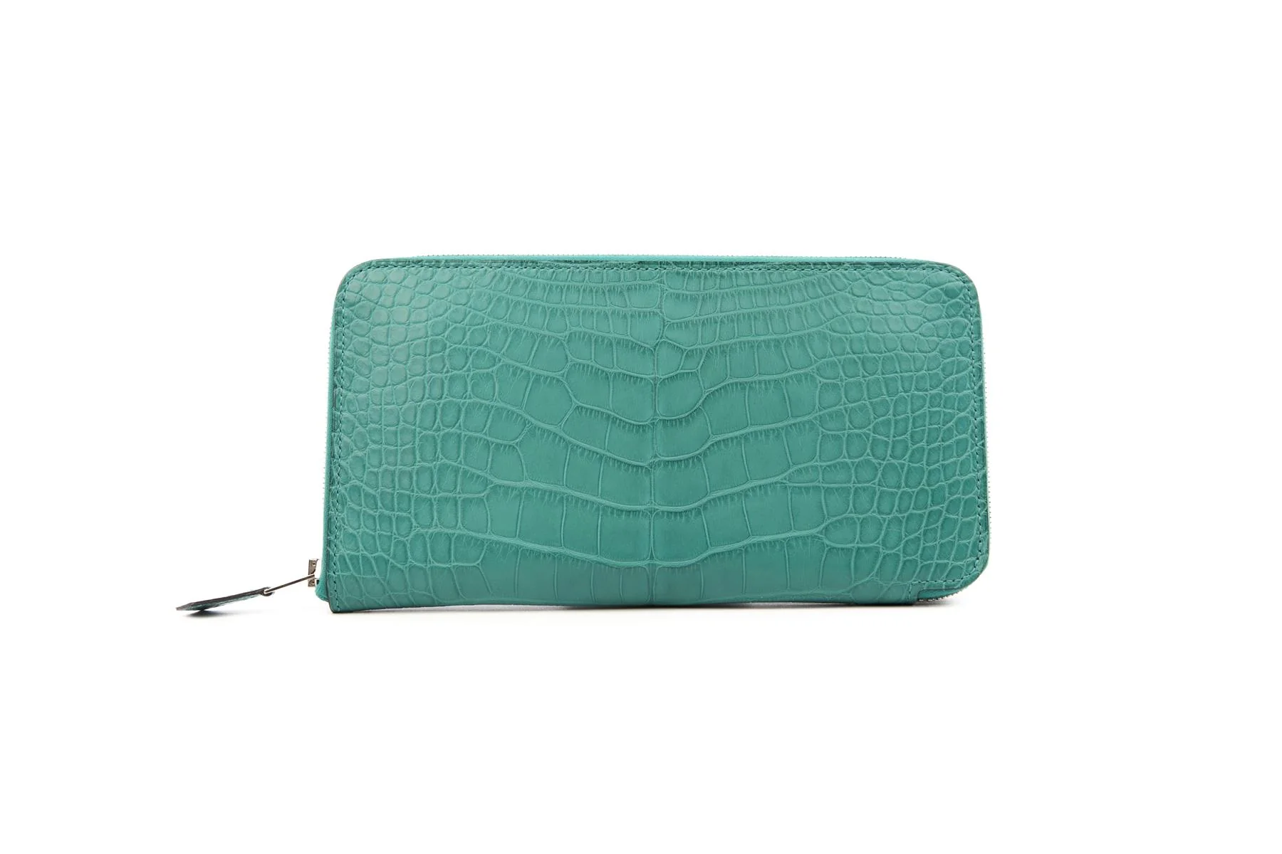 HERMĂS TURQUOISE 2017 AZAP CLASSIC MATTE ALLIGATOR MISSISSIPPIENSIS WALLET - Image 2